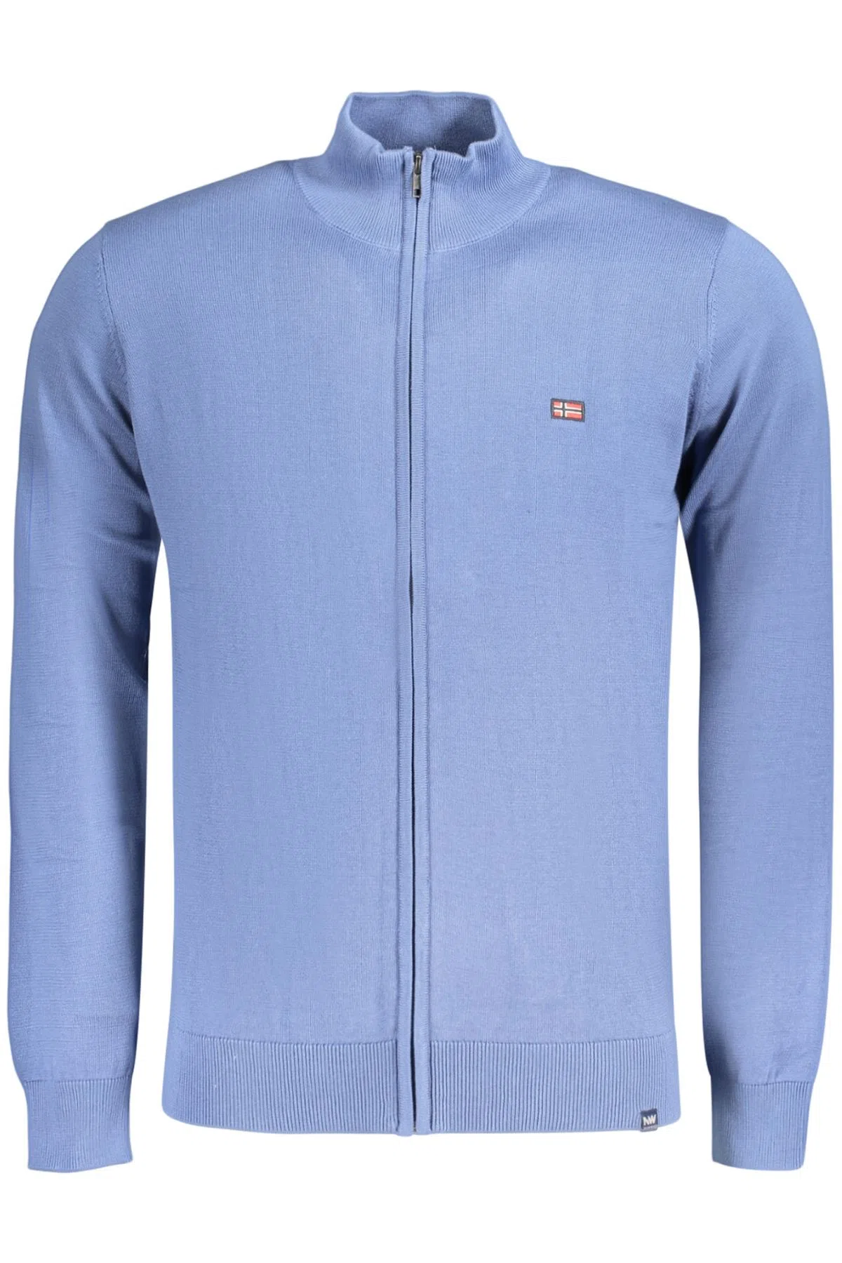 Blue zip cardigan