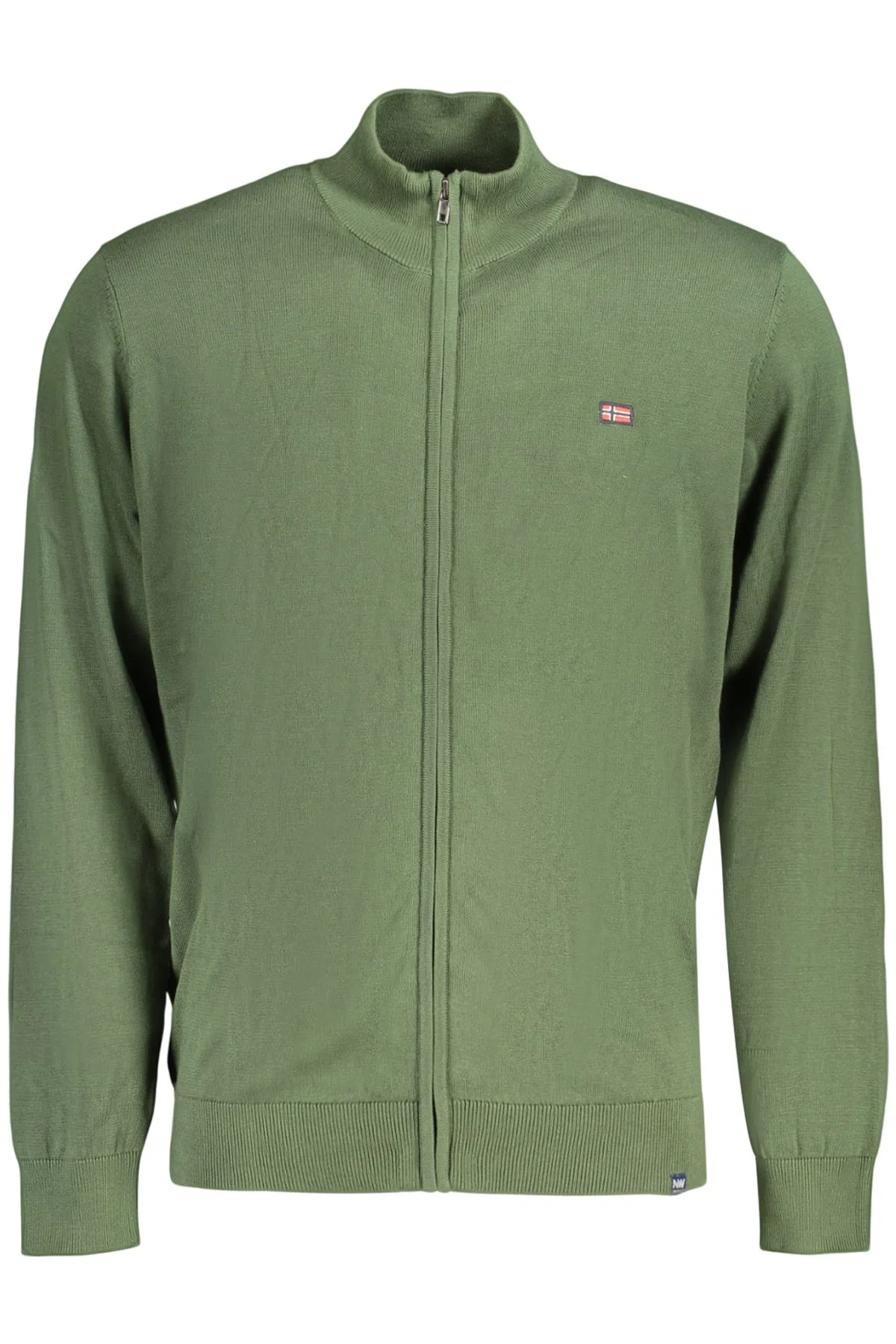 Cardigan com fecho Verde
