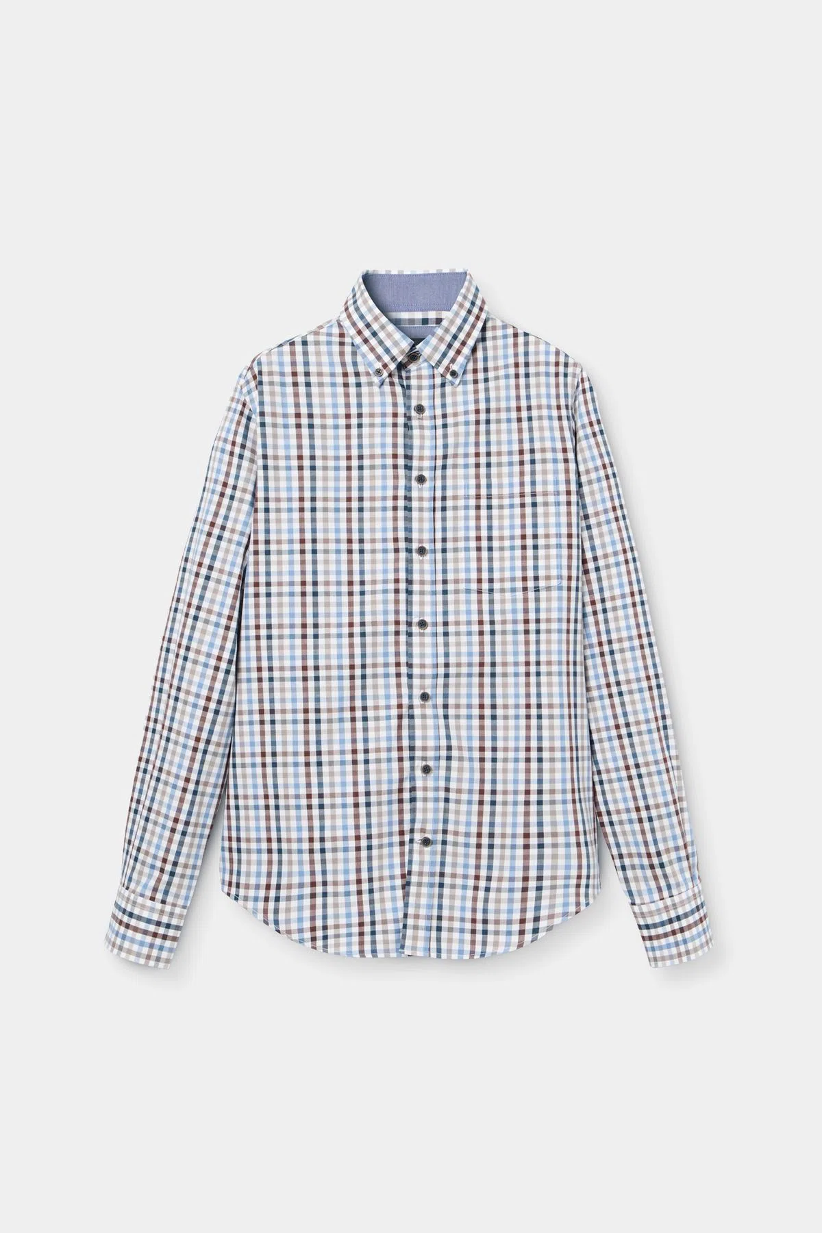 Camisa xadrez regular fit Azul