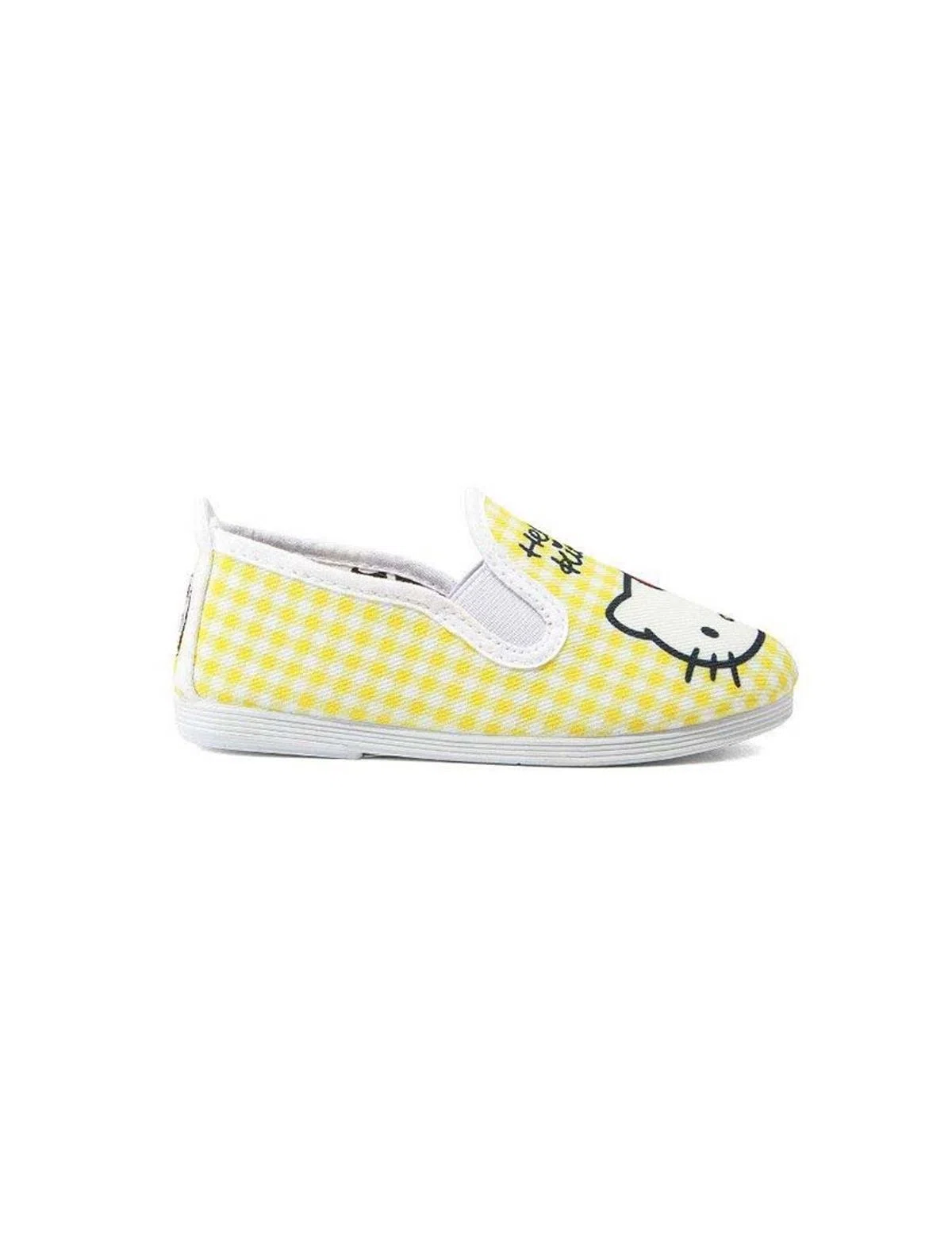 Espadrilles Imprimé Chat Jaune