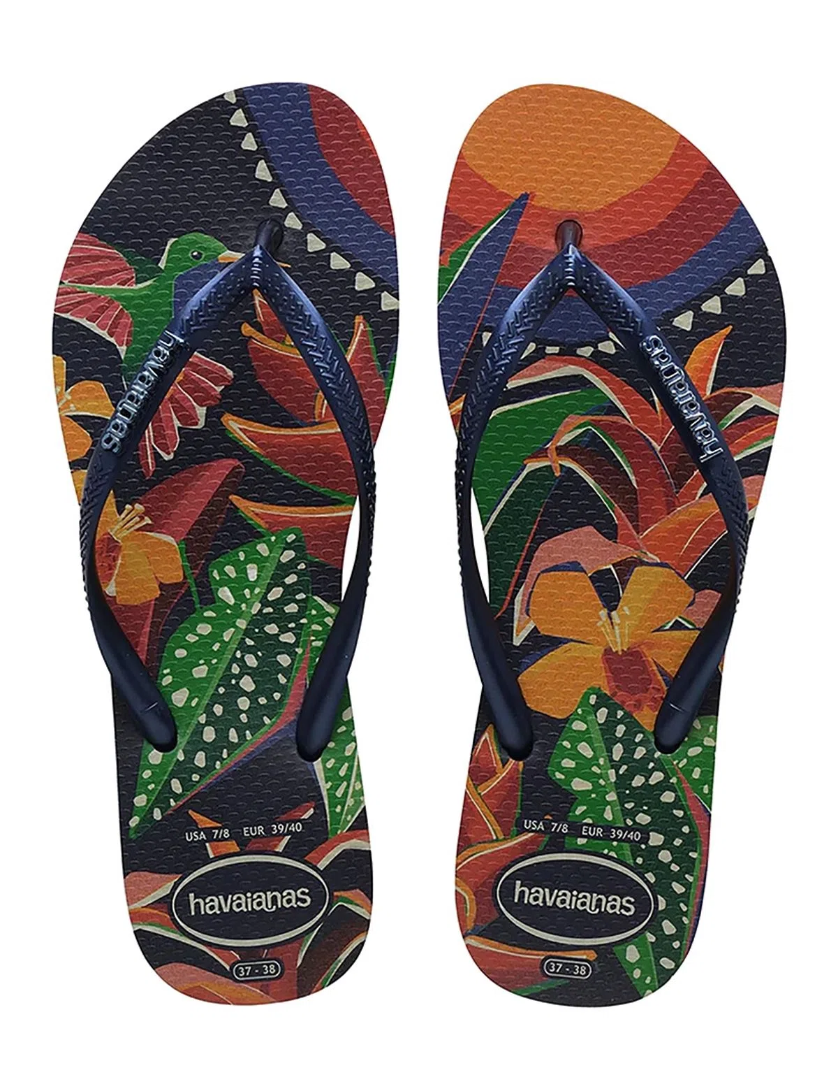 Slim Tropical Flip Flops