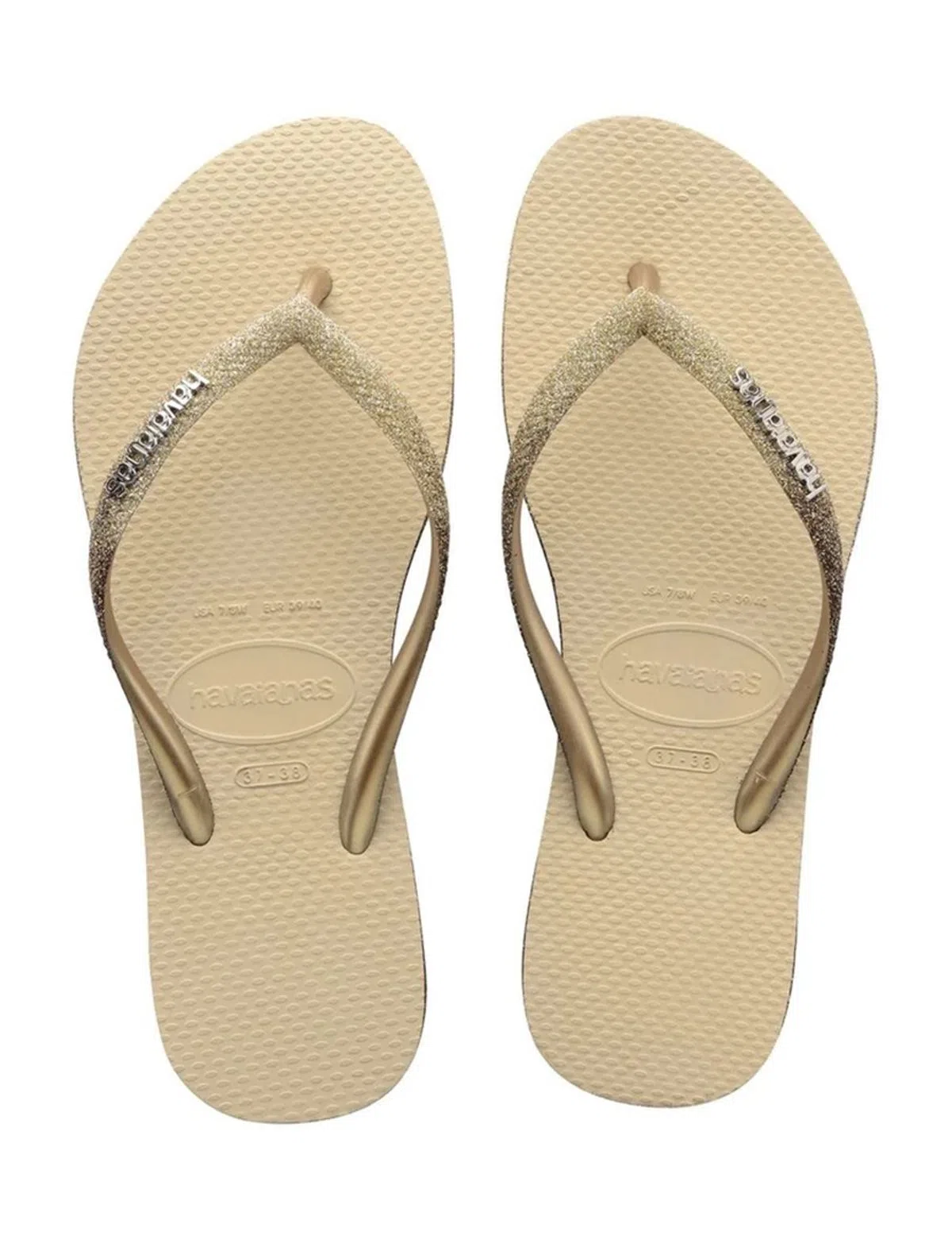 Chinelos Slim Sparkle II Bege