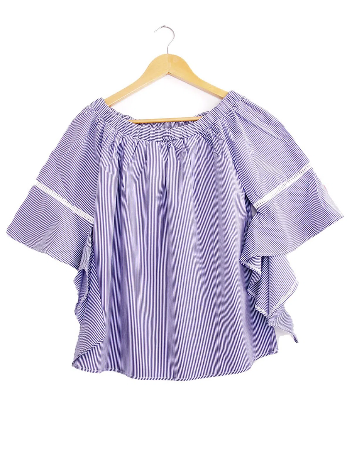 Ruffle Blouse Purple