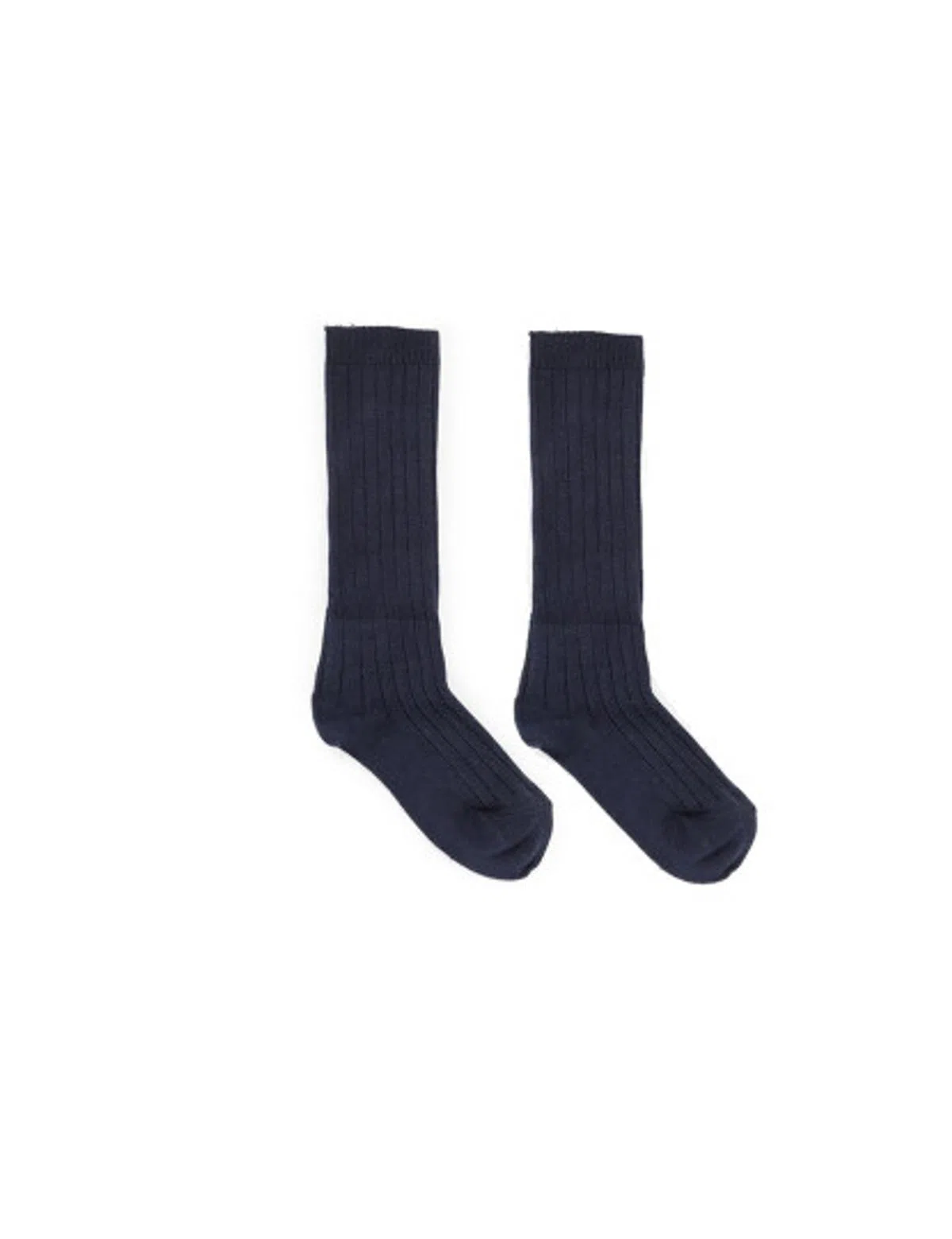 Ribbed Blue Socks