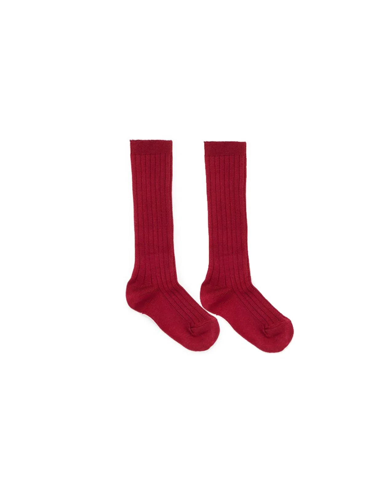 Red Ribbed Sock