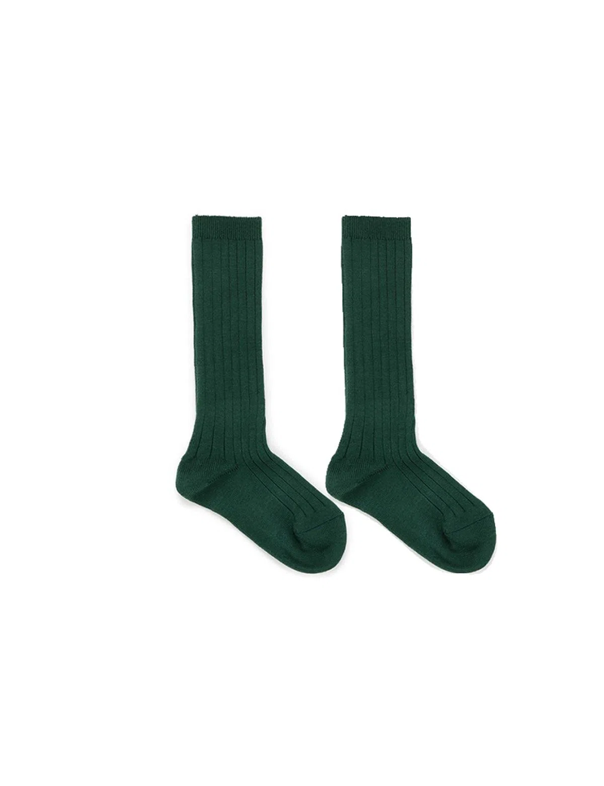 Ribbed Green Socks