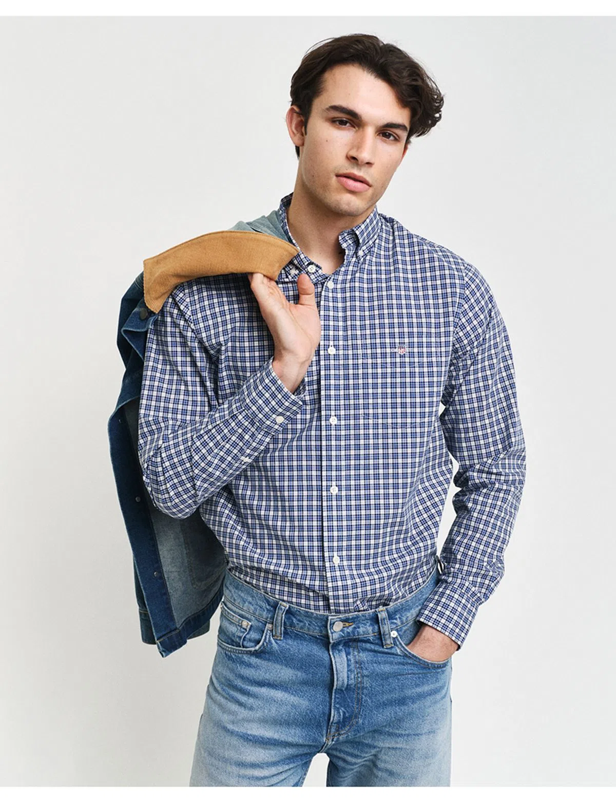 Regular Fit Blue Checkered Shirt