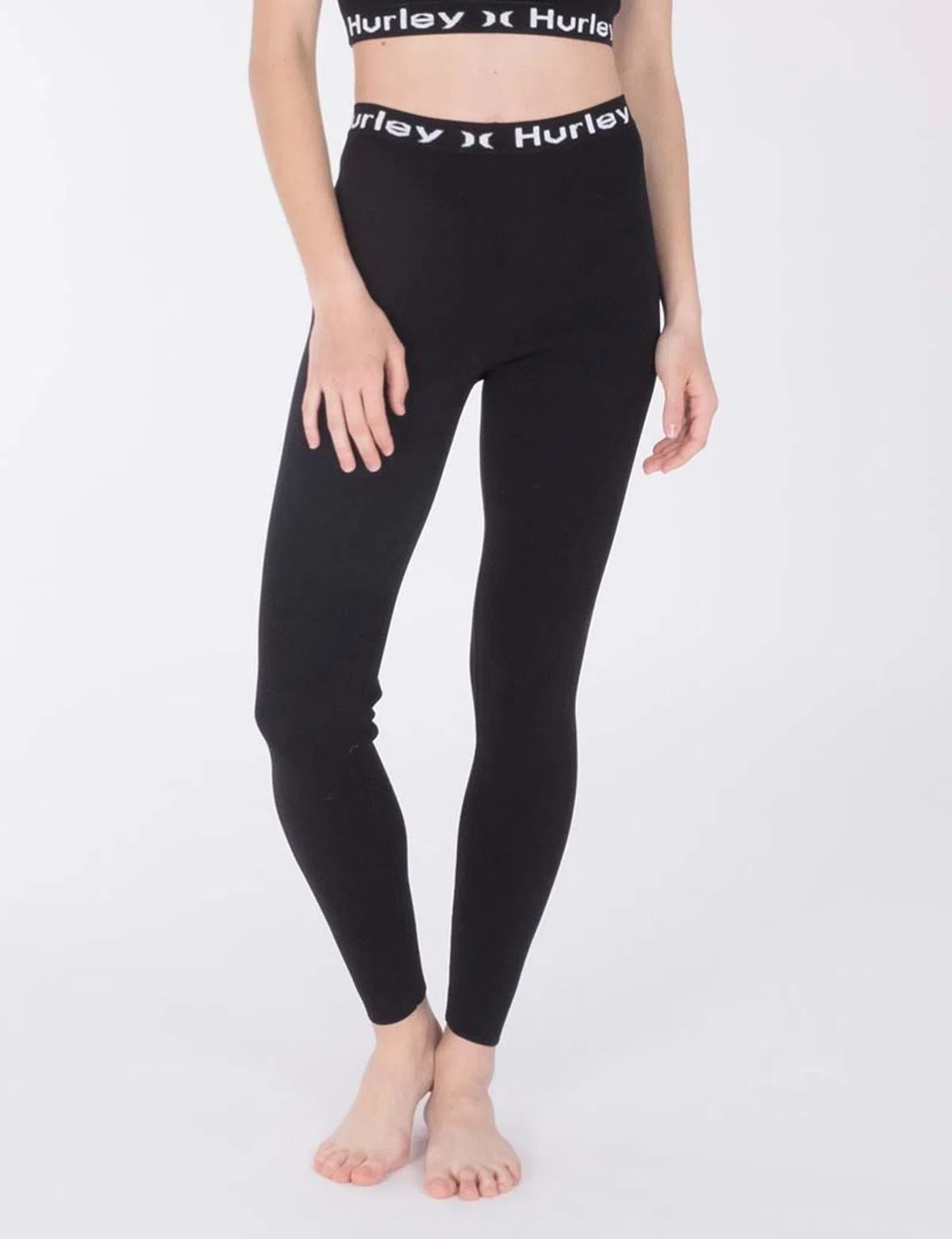 Leggings Femme Oao Text Active Noir