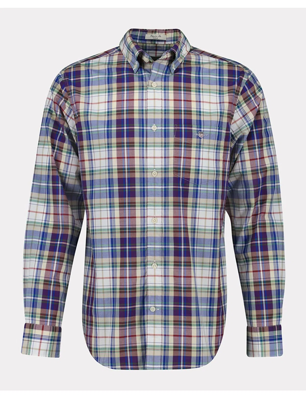Camisa de manga comprida xadrez Multicor