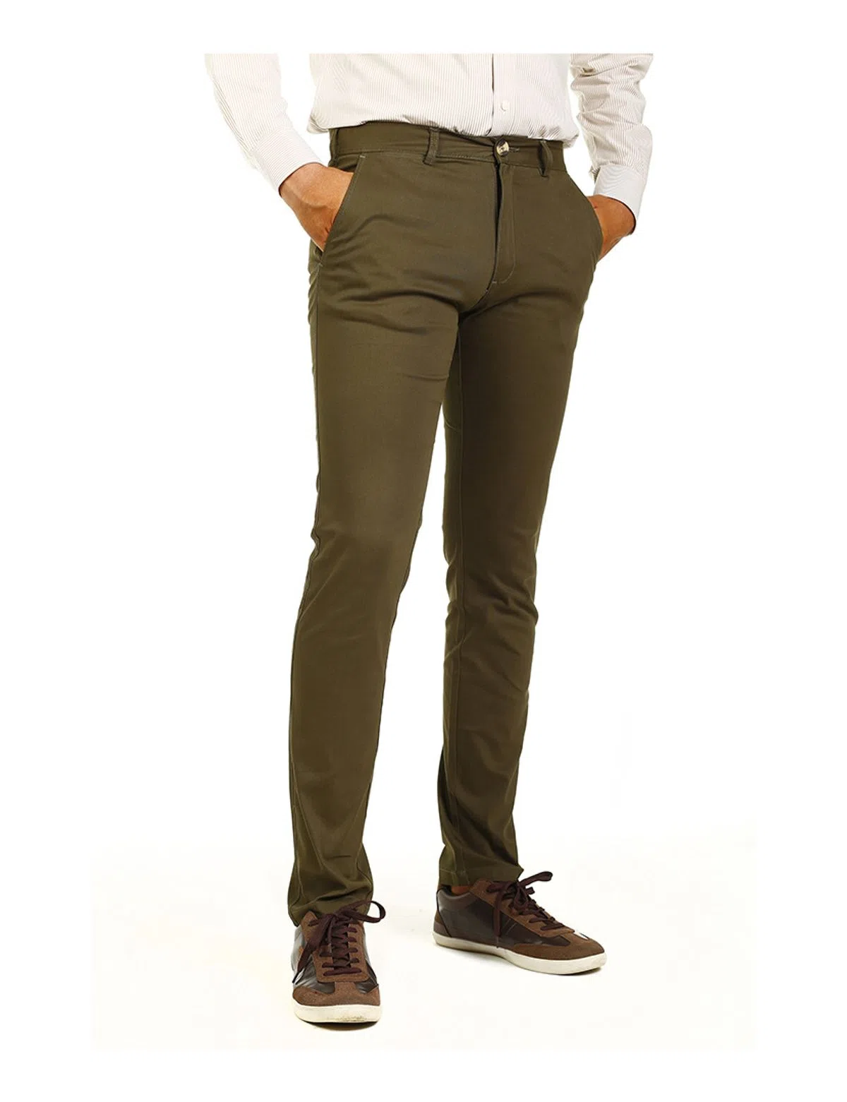 Calças Chino Homem Verde