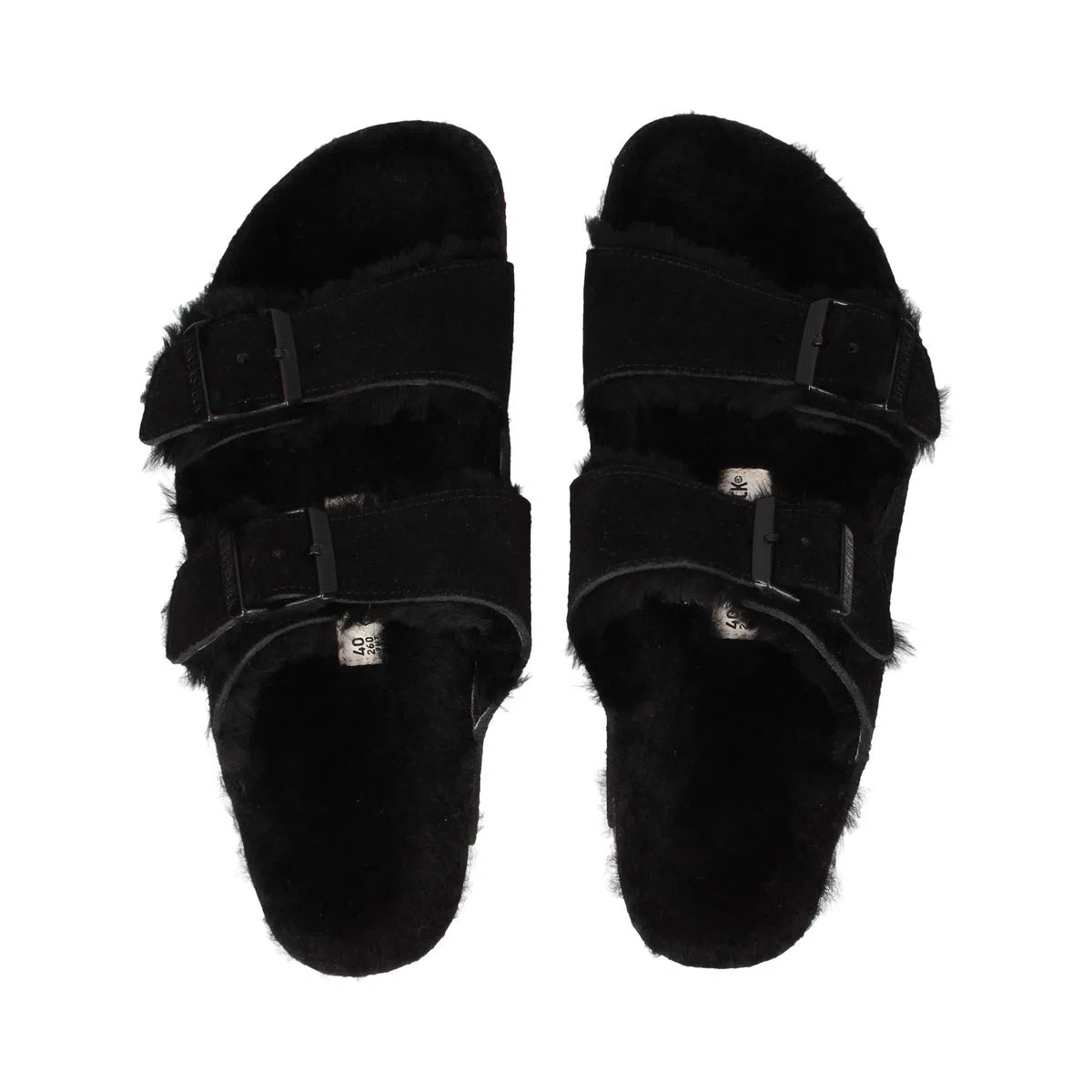 Sandálias Arizona Arizona Shearling Preto Estreito