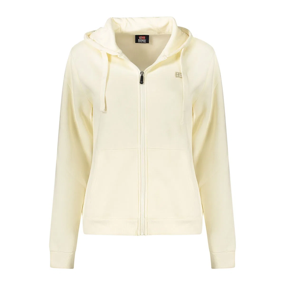 Sweatshirt com fecho Branco