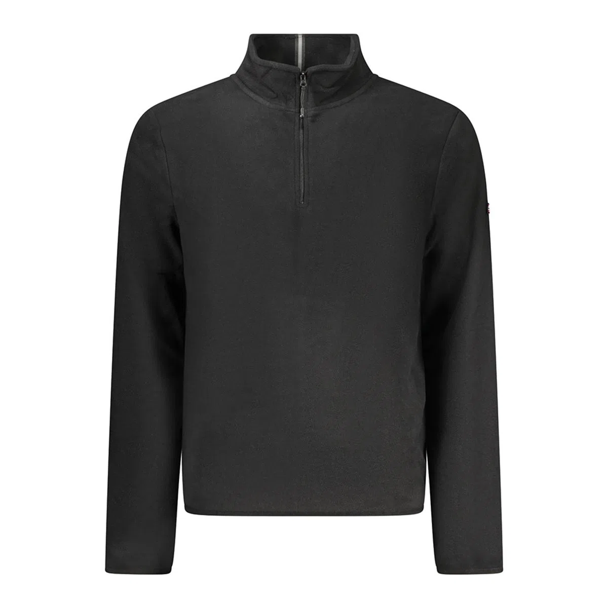 Sweatshirt com meio fecho Preto