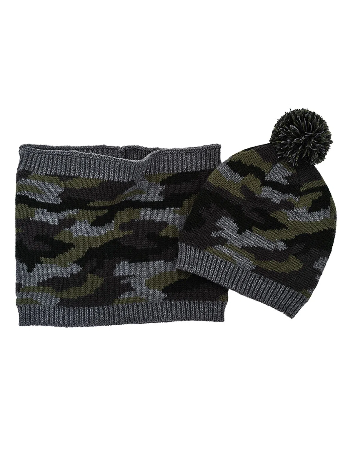 Conjunto Bebé Gorro e Gola Cinzento