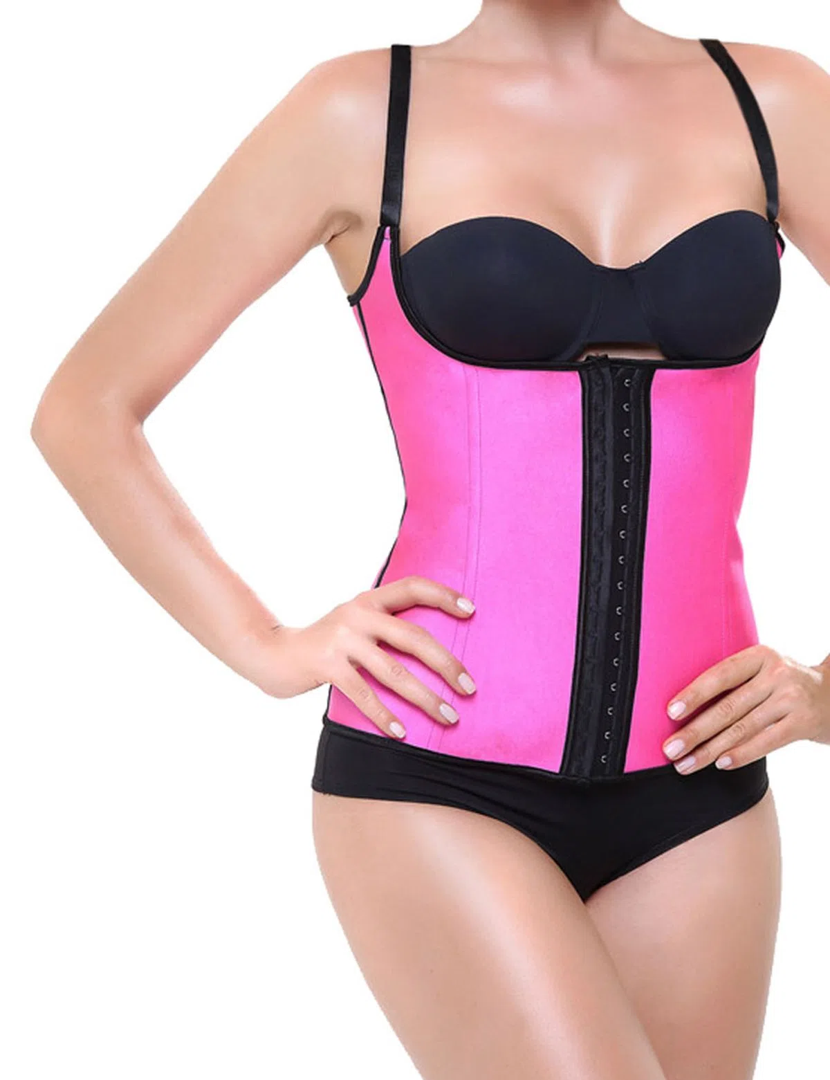 Ladies Latex Shape Corset Pink
