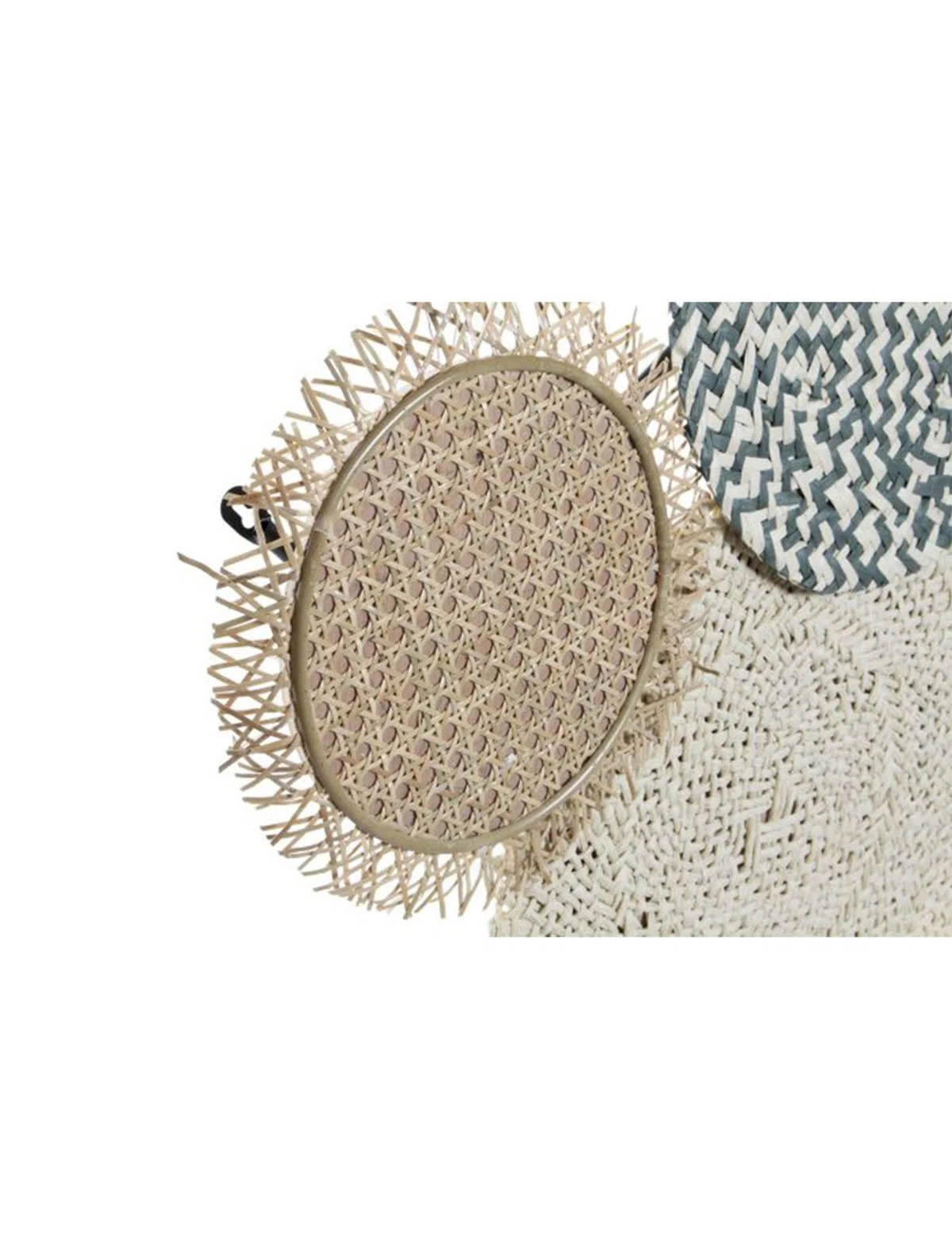 Linen Rattan Wall Decoration Circles