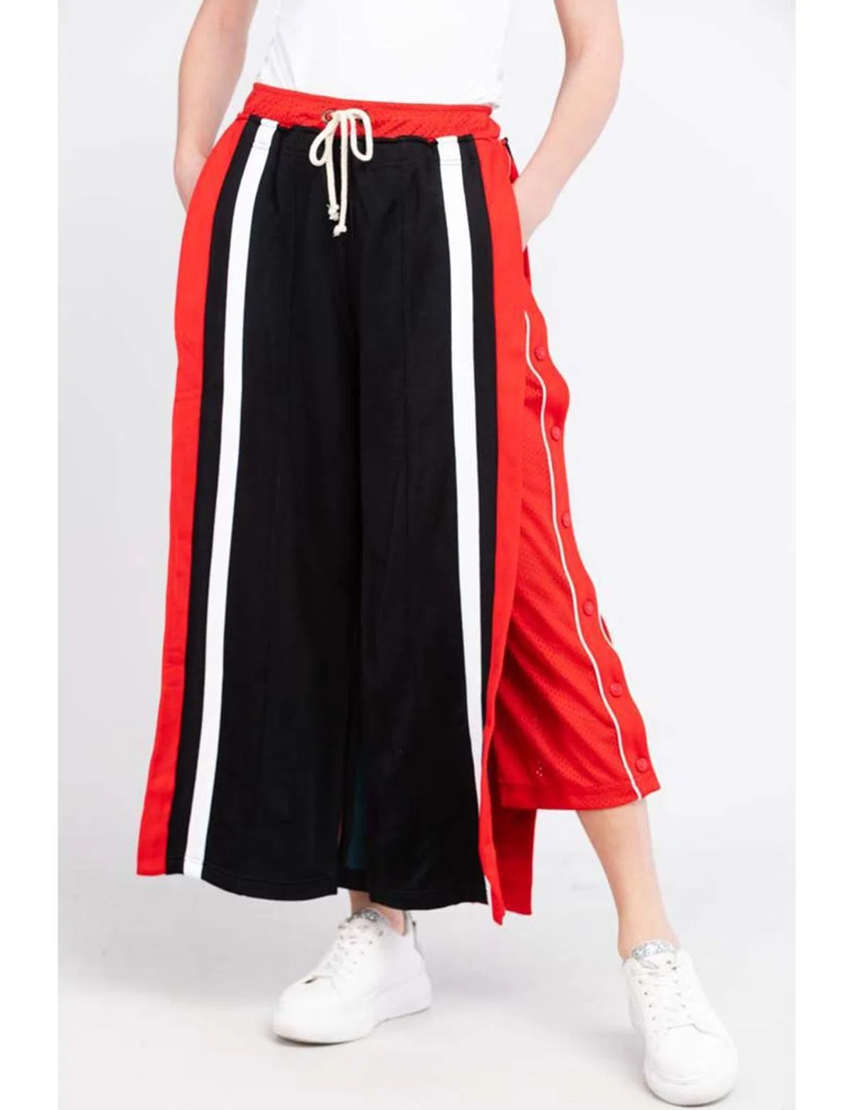 Pantalones Señora Negro y Rojo