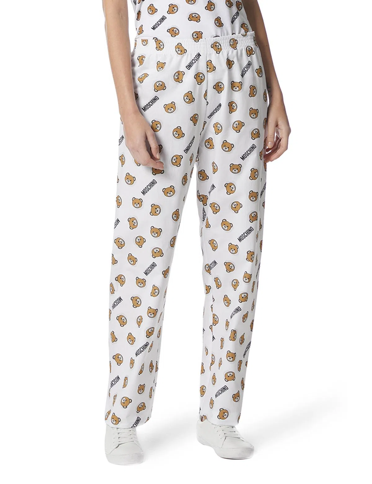 Calças Pijama Senhora Branco com Estampado