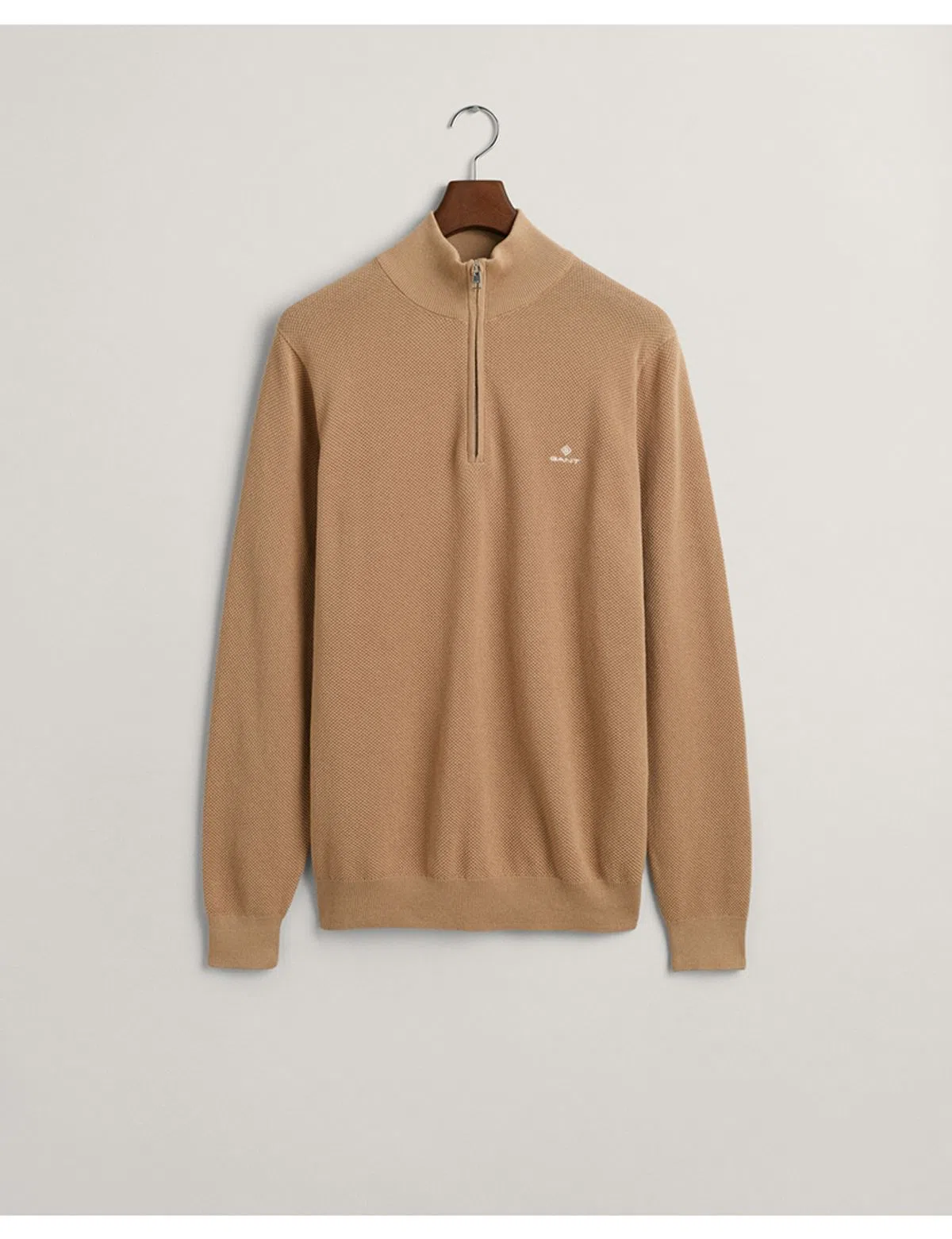 Beige Half-Zip Sweater