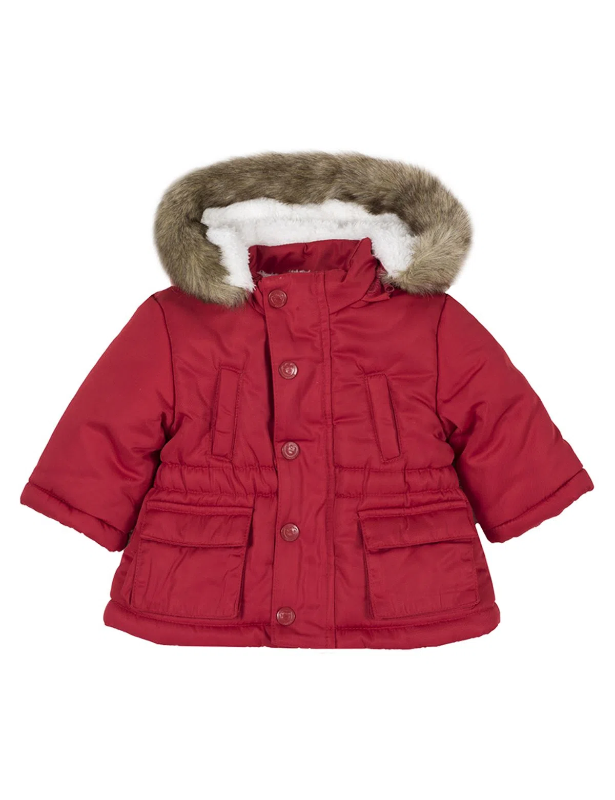 Red Removable Hooded Jacket for Boys