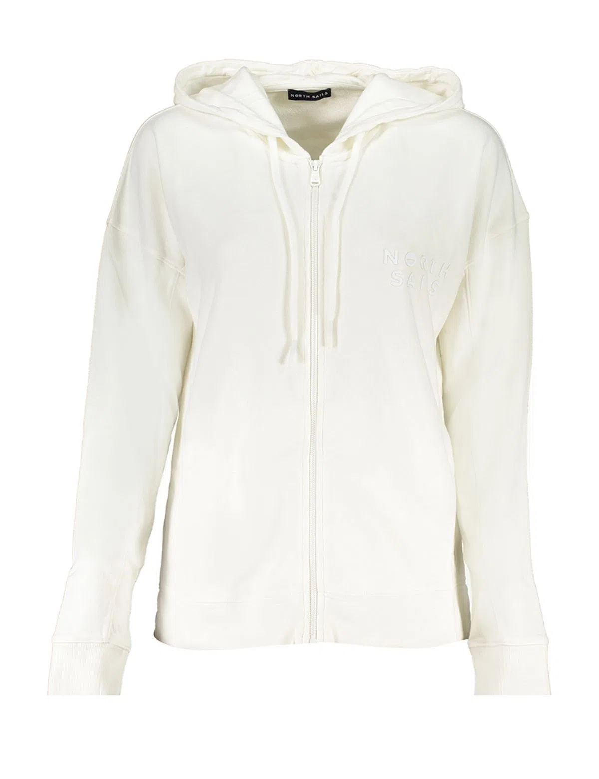 Sweatshirt com fecho Branco