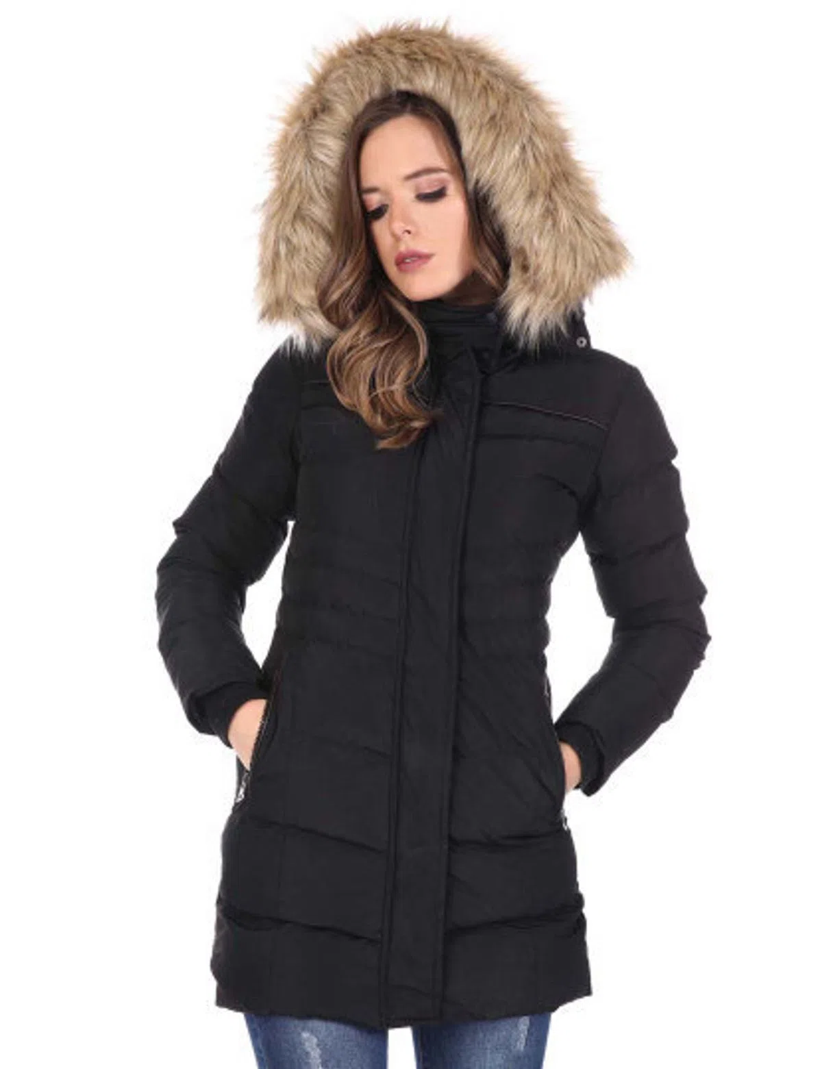 Abrigo de Invierno para Mujer Negro