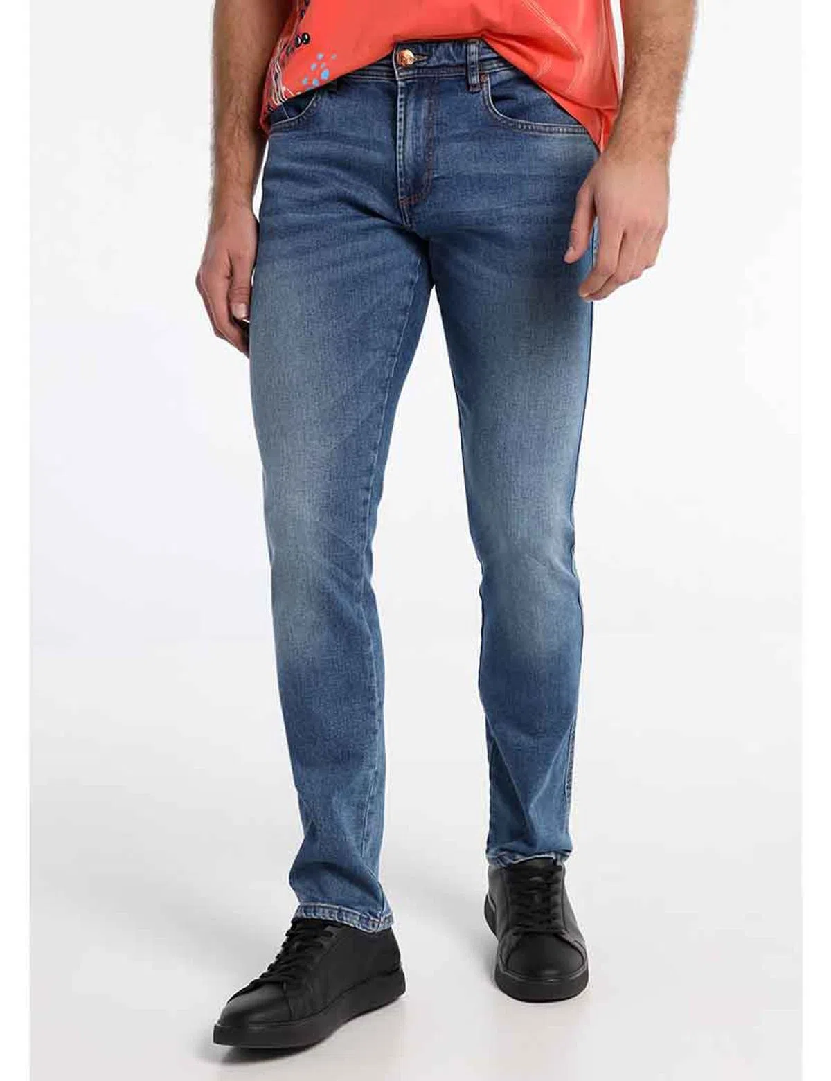 Men's Regular Fit Denim Trousers Blue