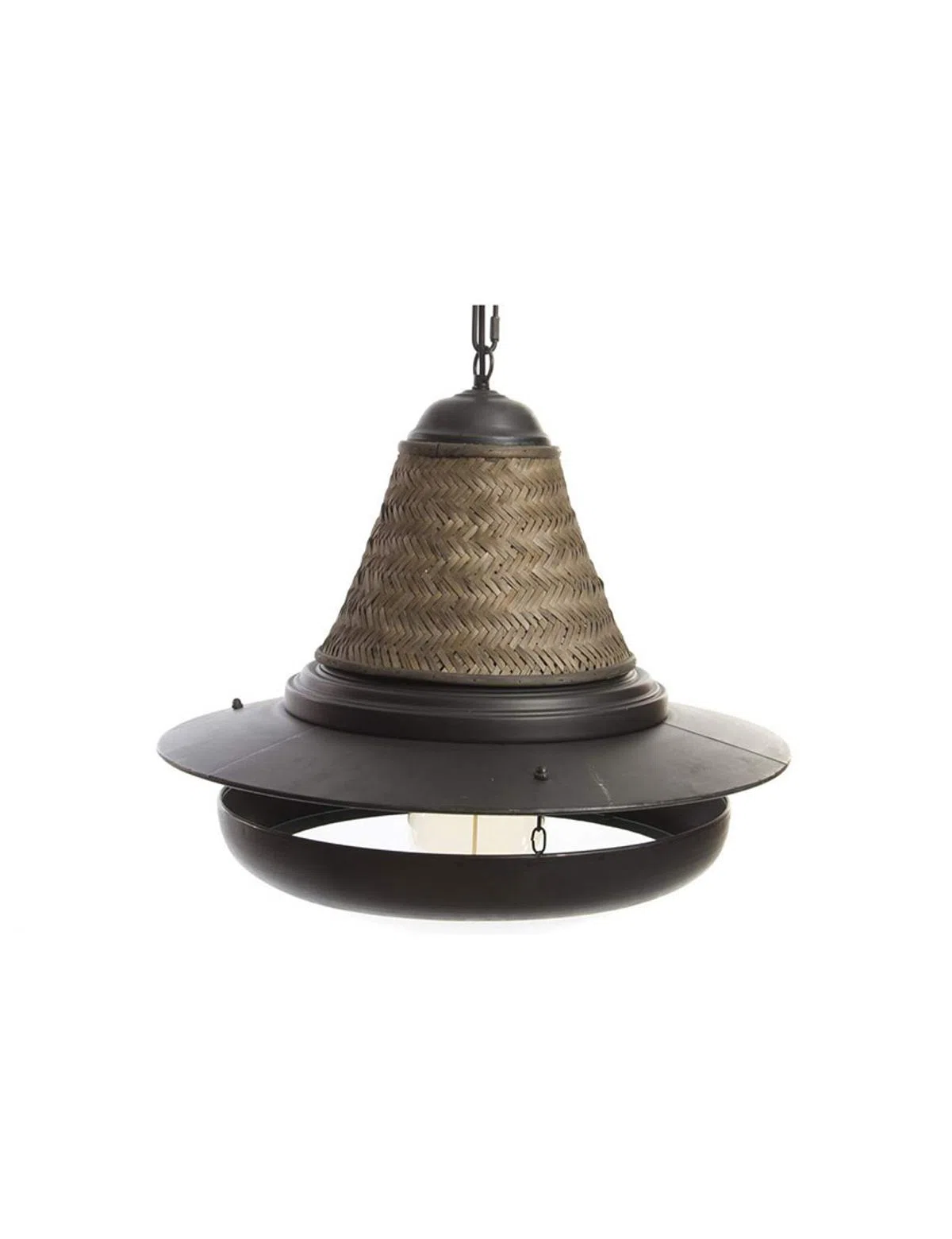 Candeeiro Suspensão Metal Vidro