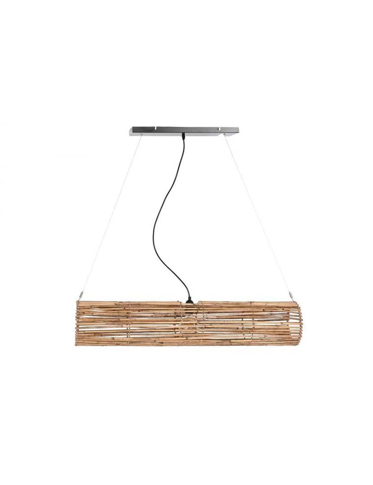Candeeiro Teto Rattan Natural Castanho