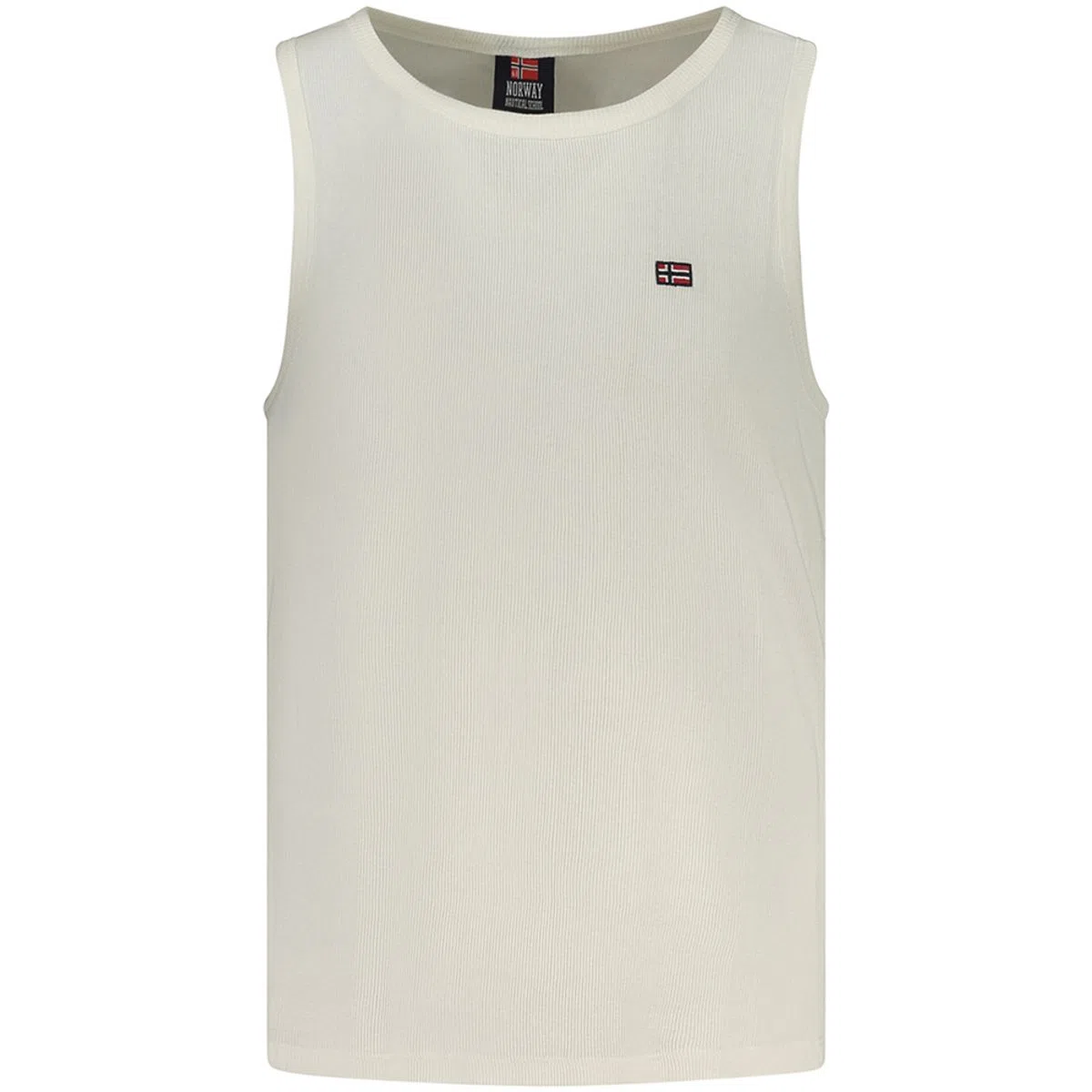 Top Manga Cava Hombre Blanco