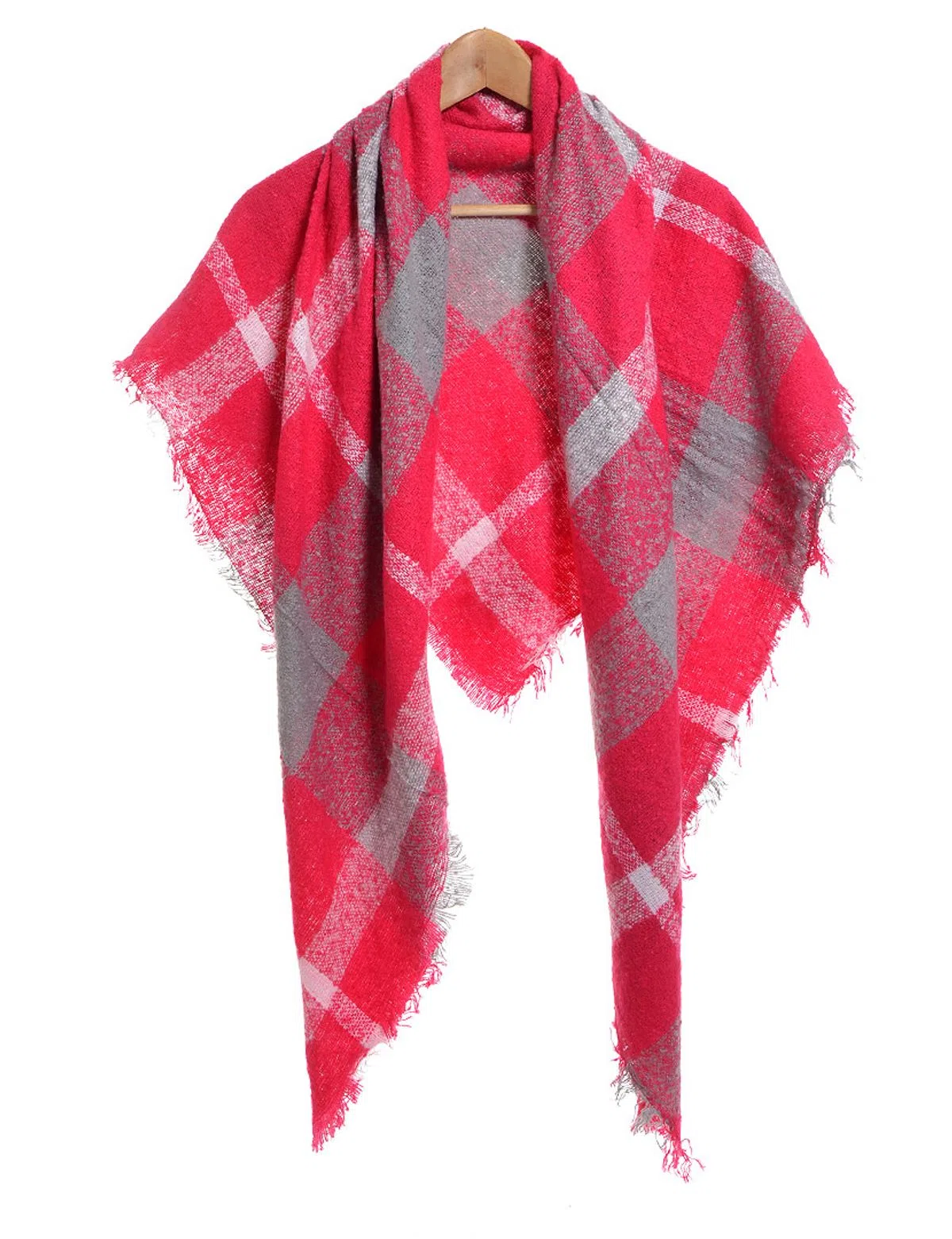 Echarpe Senhora Rosa e Cinzento