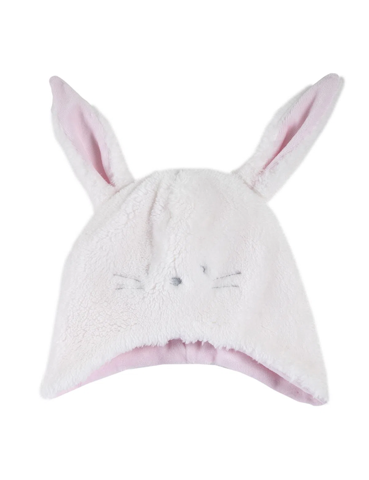 Gorro Bebé Branco e Rosa