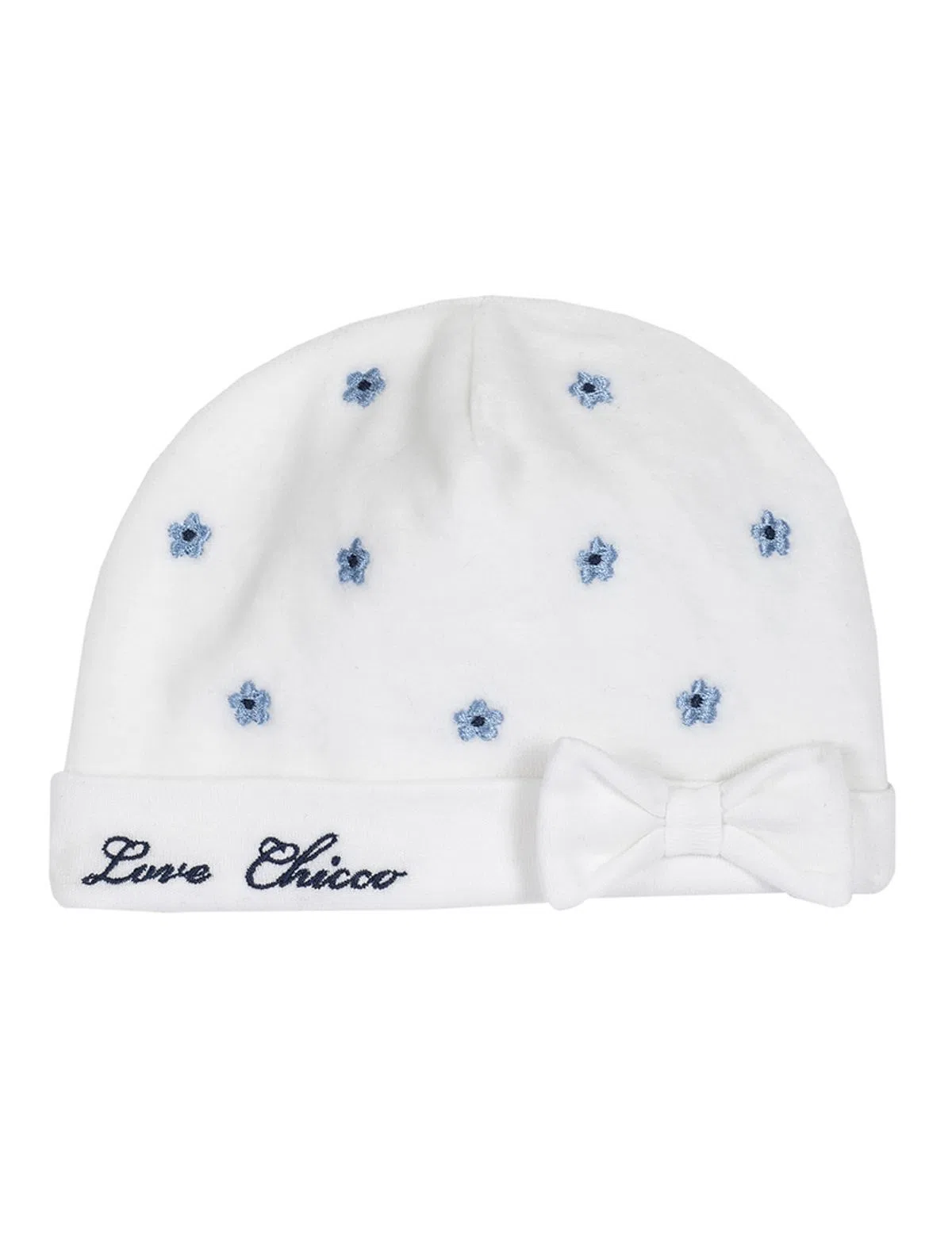 Gorro Bebé Branco e Azul