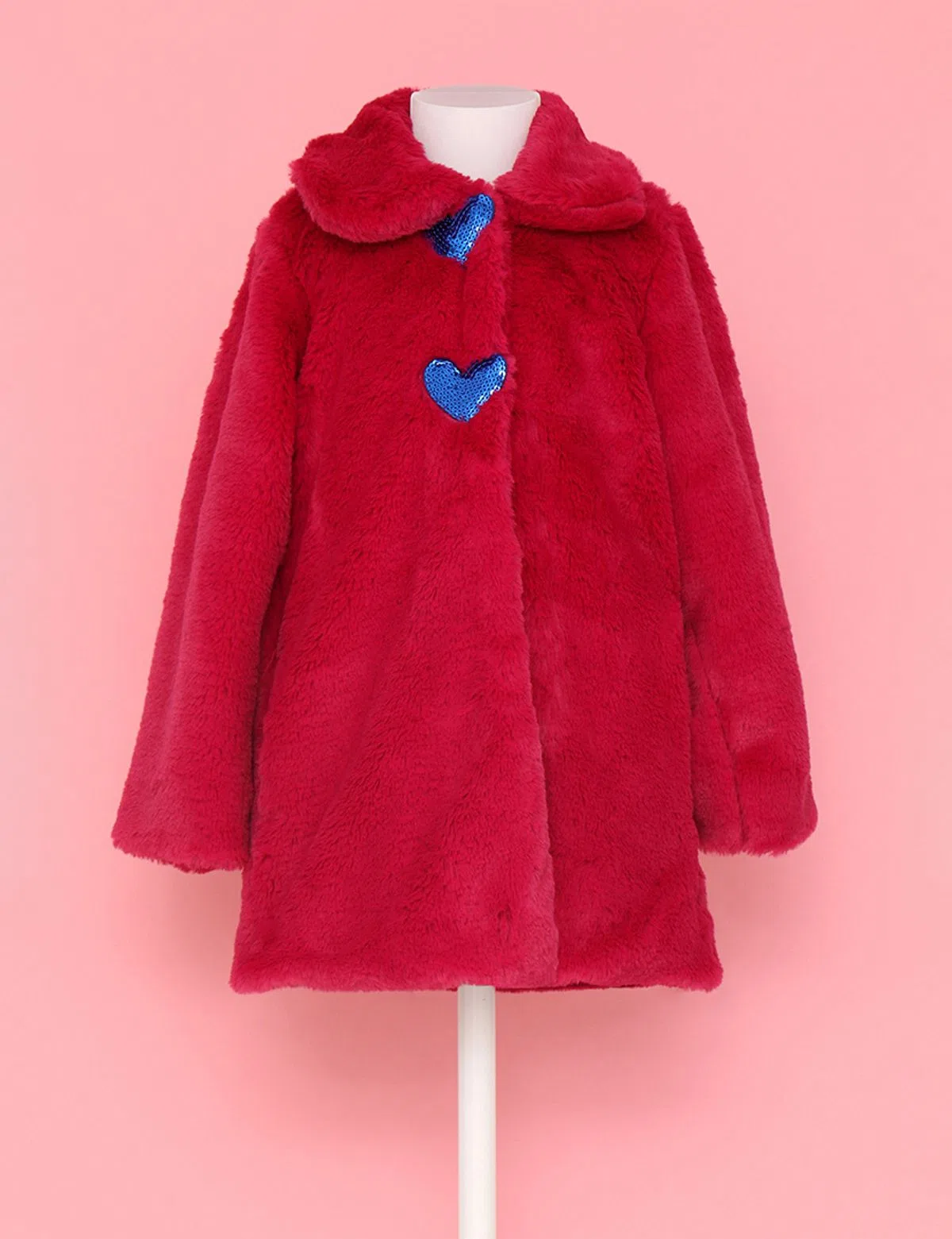Casaco Fluffy Menina Rosa