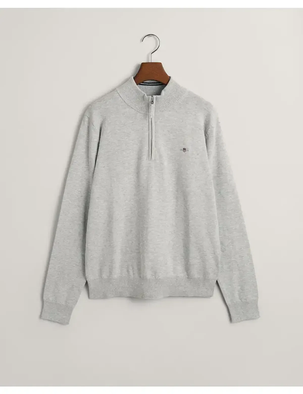 Sweatshirt half zip Shield Logo Cinza