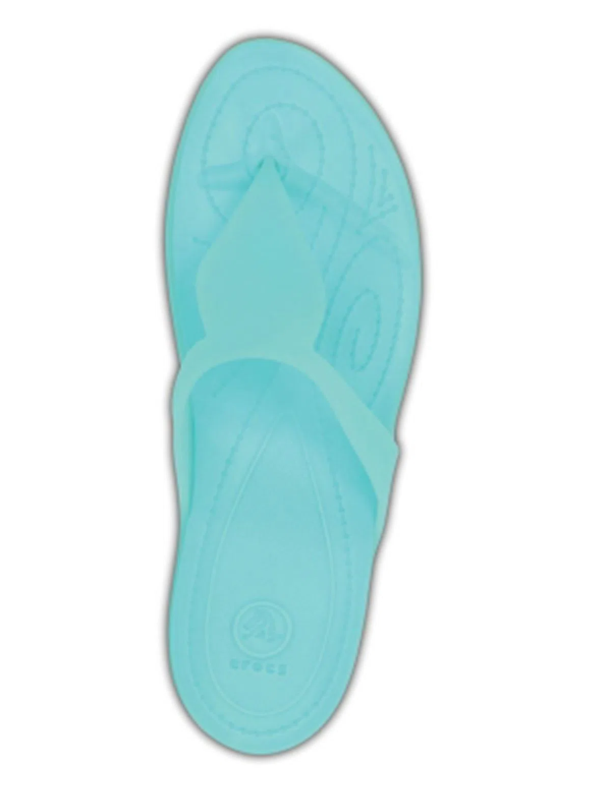 Chancletas Crocs Rio Flat Turquesa