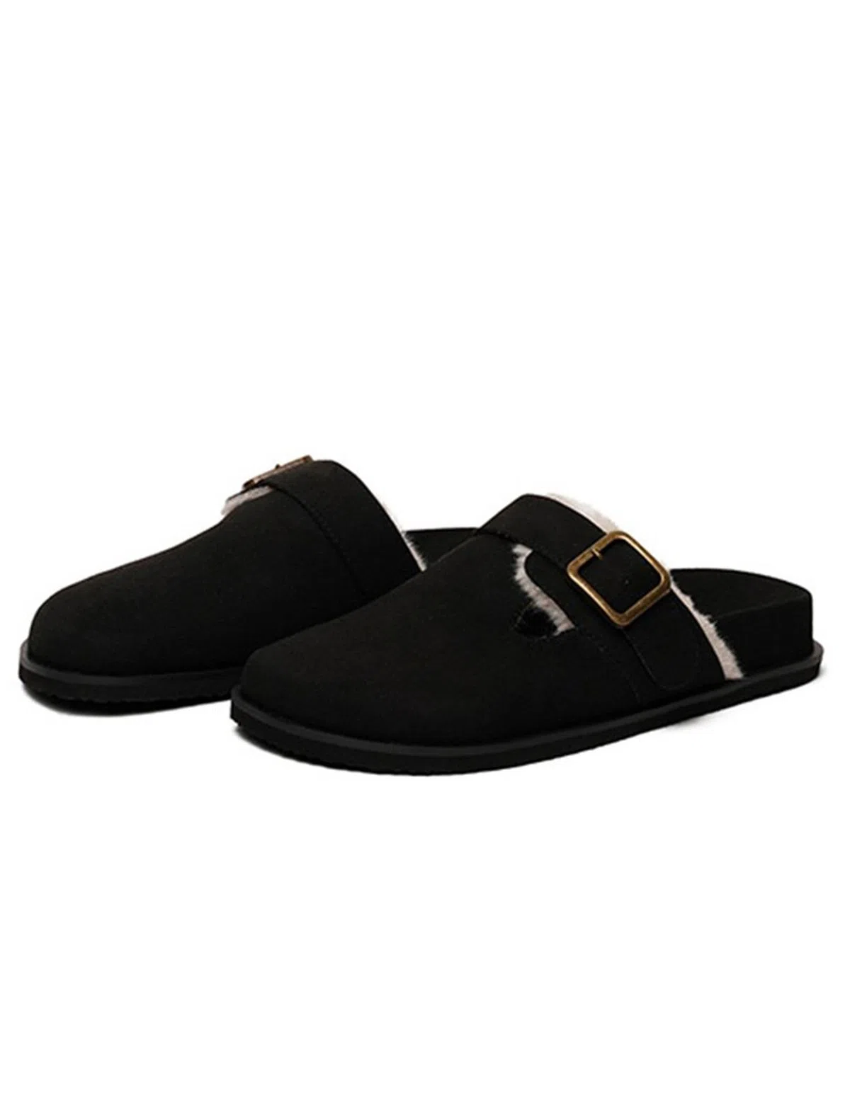 Clog Vegan Suede Truffled Black Man