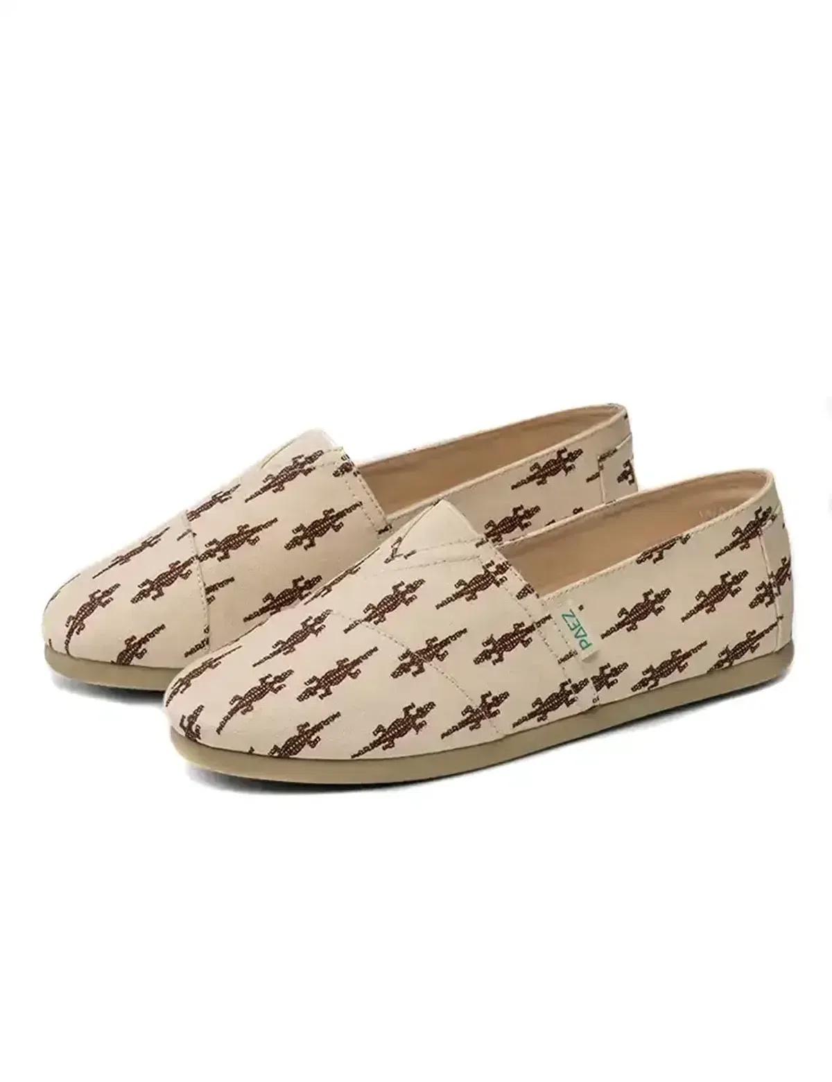 Wild Alligator Print Slip-ons