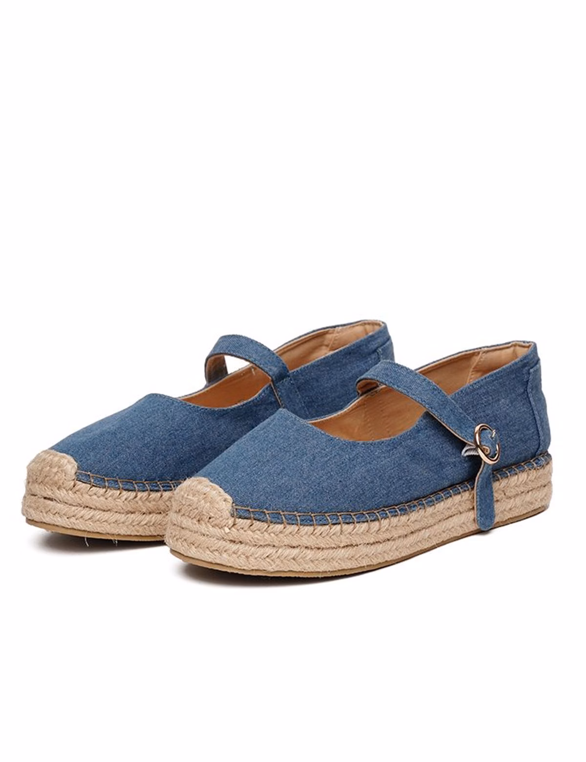 Mary Jane Platform Raw Denim Water