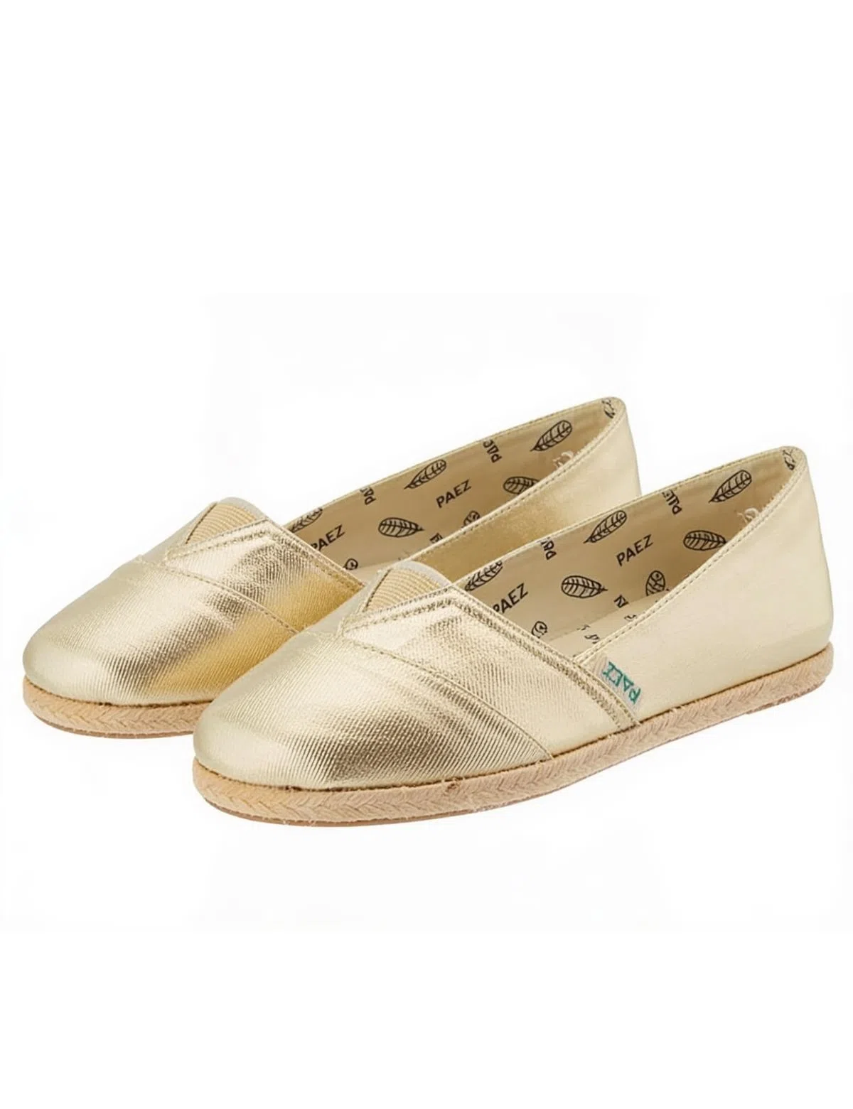 Alpercatas Raw Ballet Metallic Canvas Gold