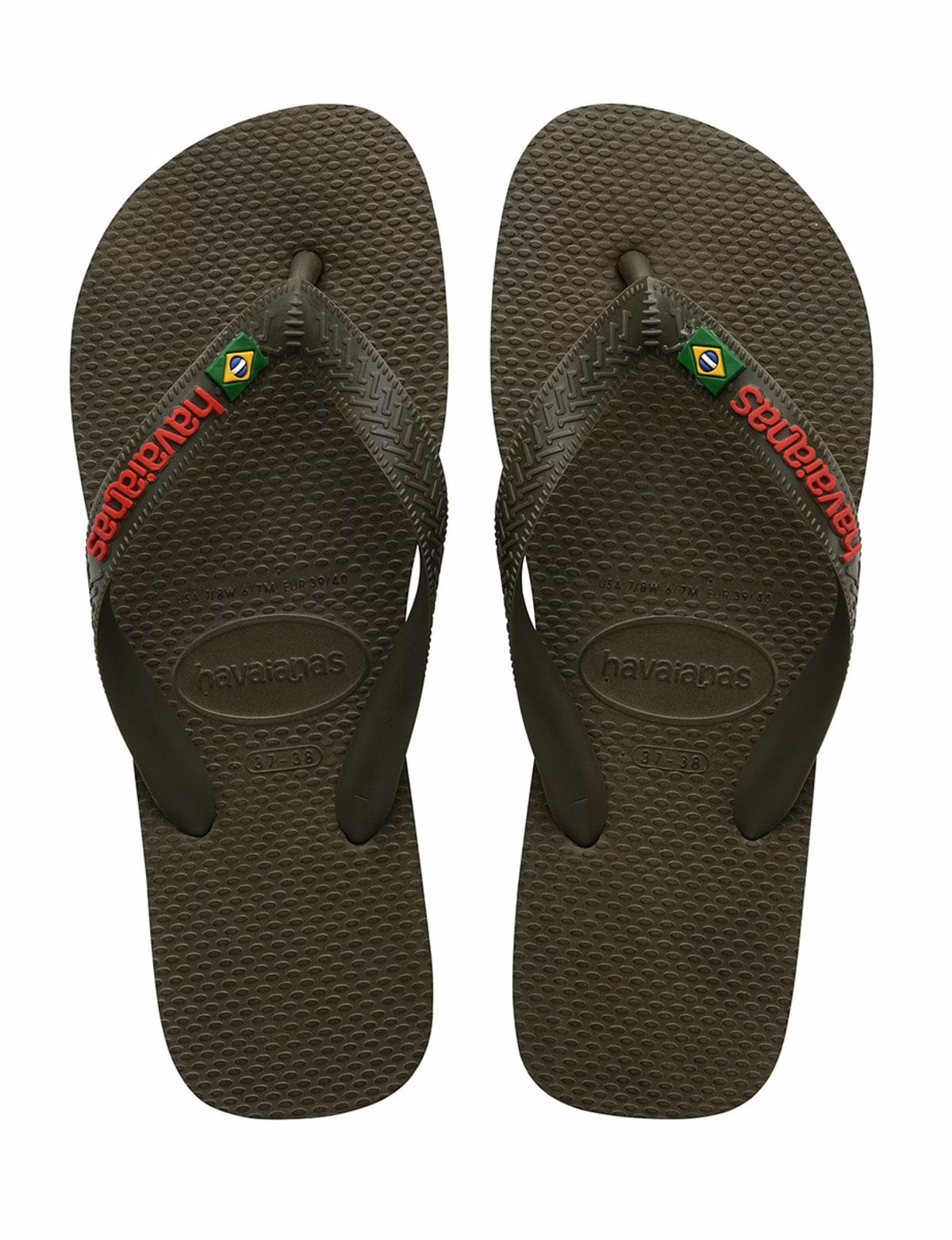 Chinelos Brasil Logo Verde