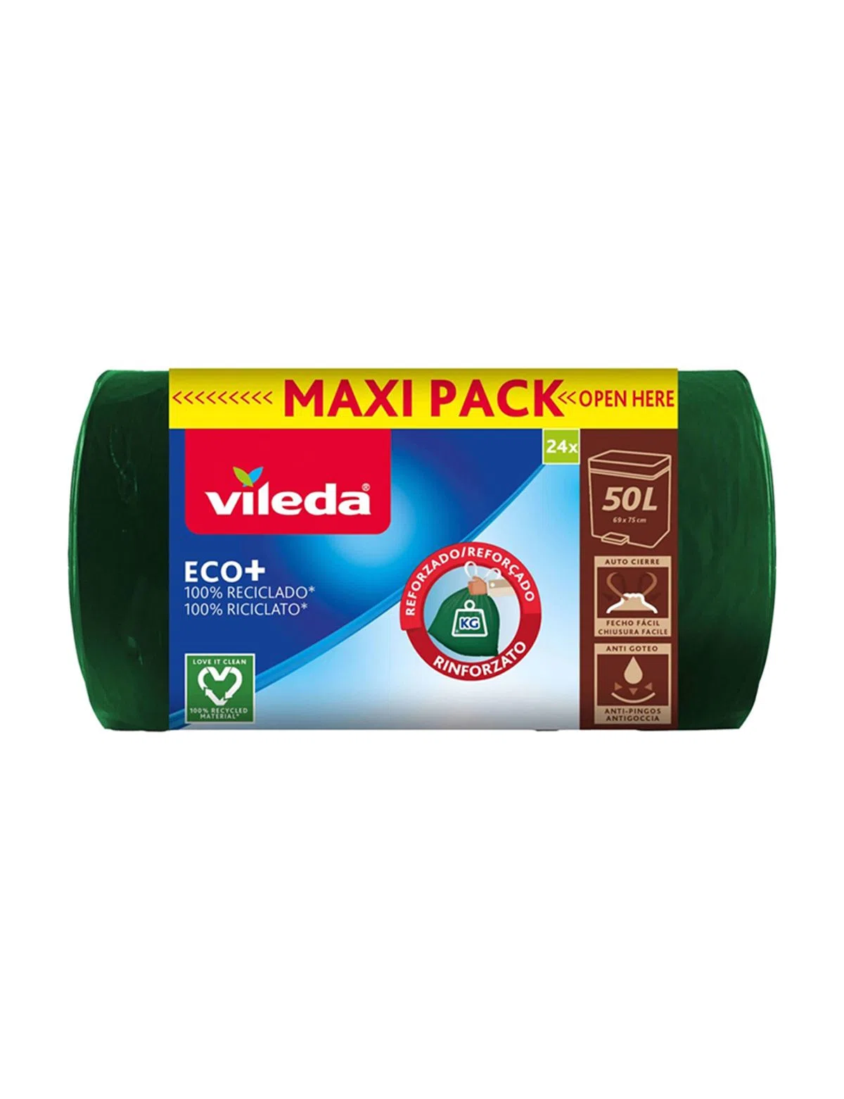 Saco Lixo ECO +50L Maxi Rolo (24 Un)