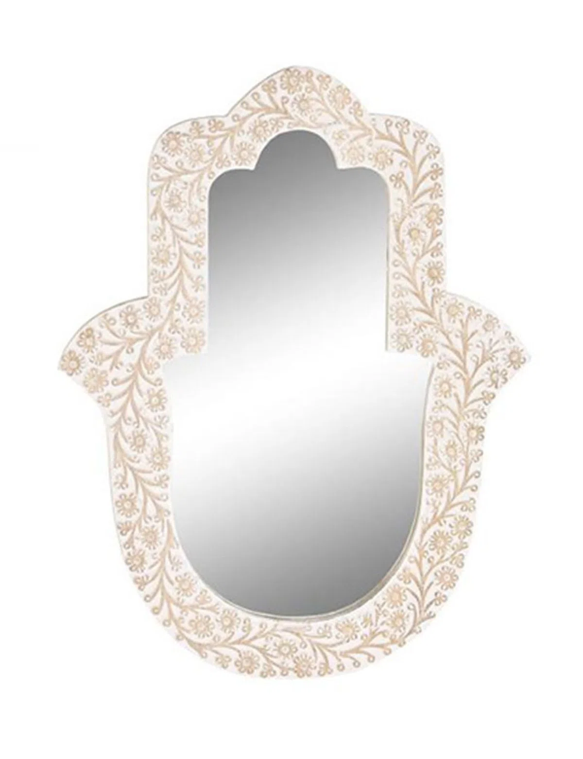 Espejo Hamsa Blanco
