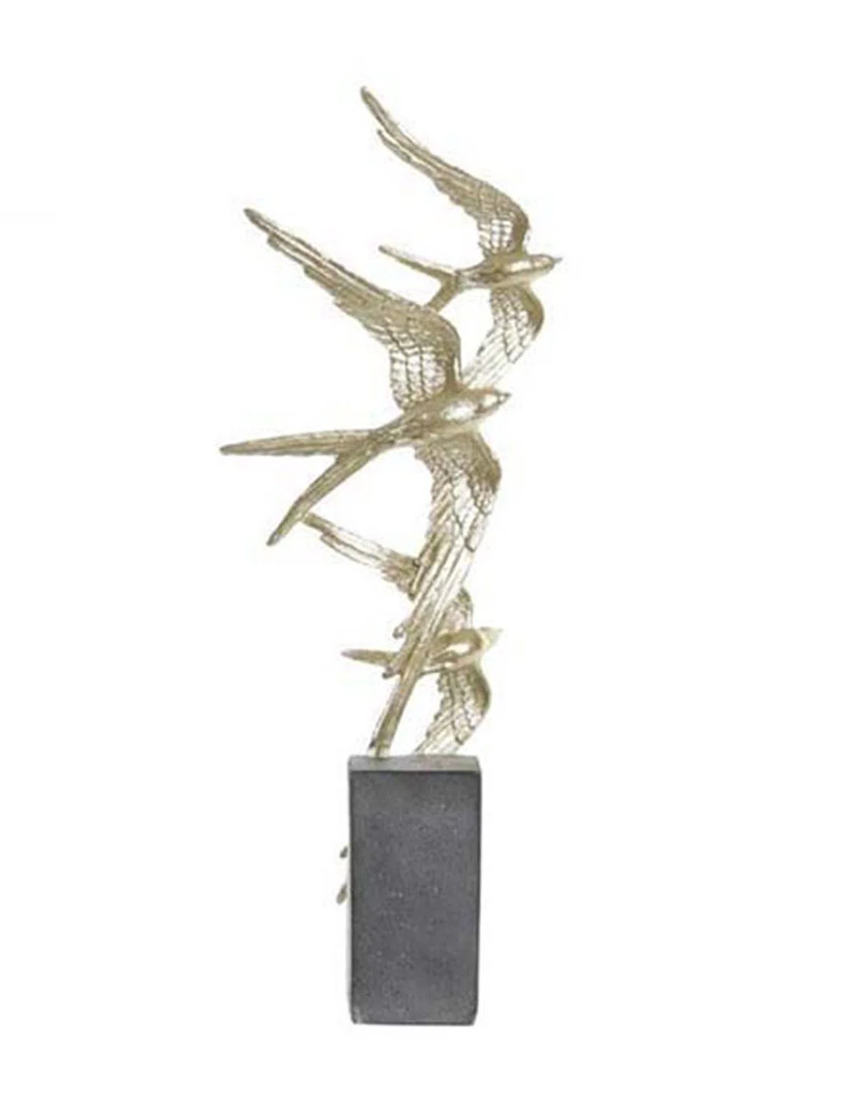 Figura Resina Golondrinas Dourado