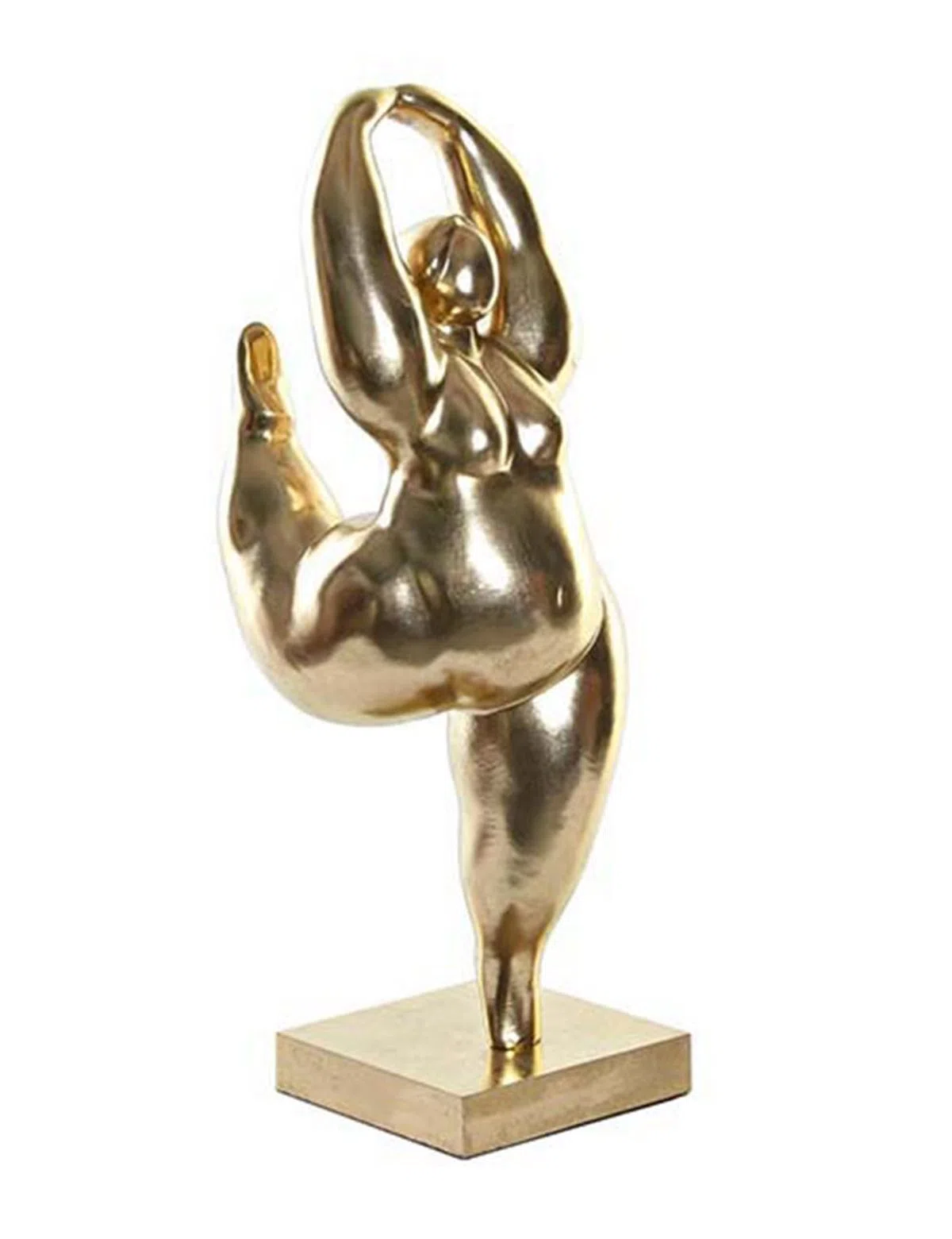 Figura Decorativa Menina Dançarina Dourado