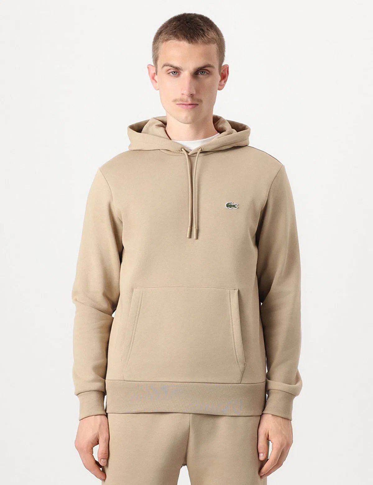Sweatshirt com capuz Fleece Bege