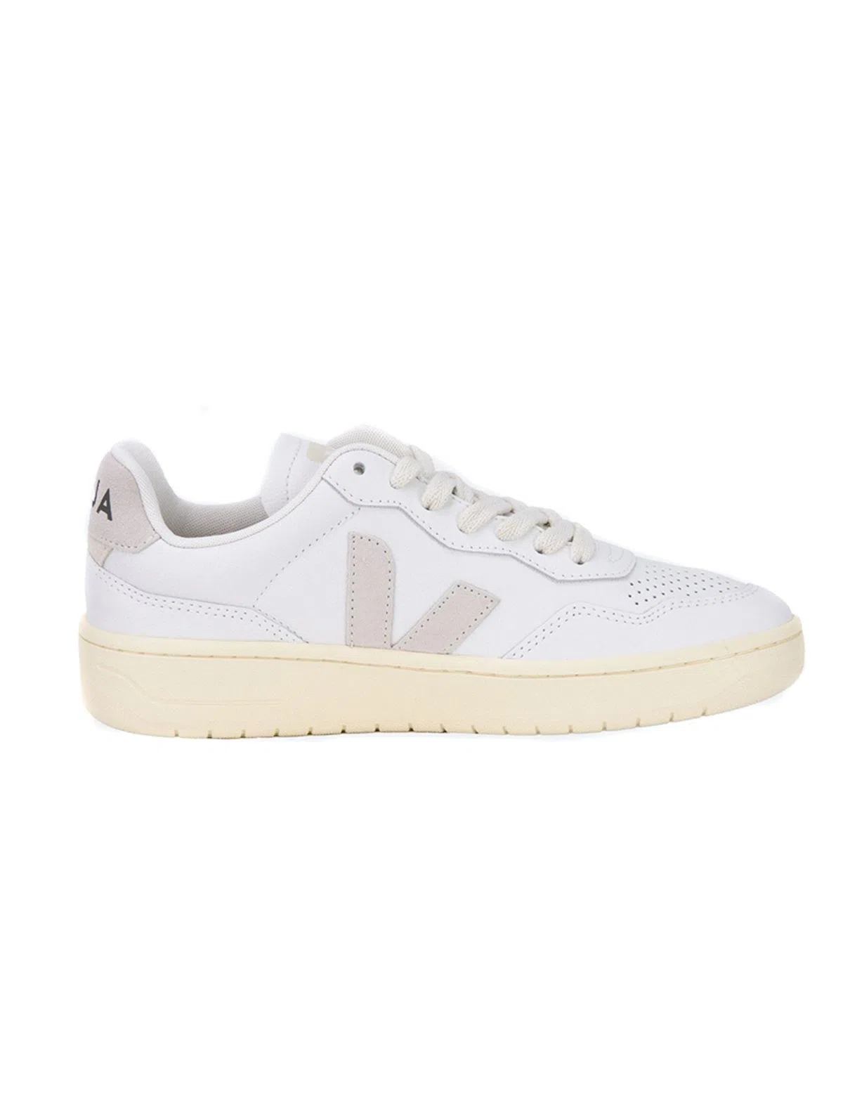 V-90 Extra White-Grey Leather Sneakers