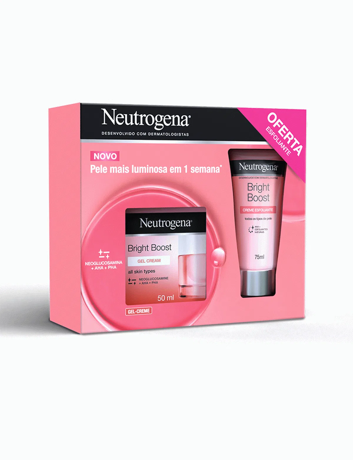 Coffret Neutrogena Bright Boost - Conjunto de Cuidado para Pele Radiantemente Brilhante