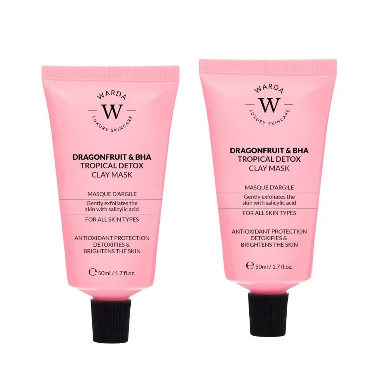 2 Máscaras de Argila Detox Tropical de Pitaya e BHA 50ml