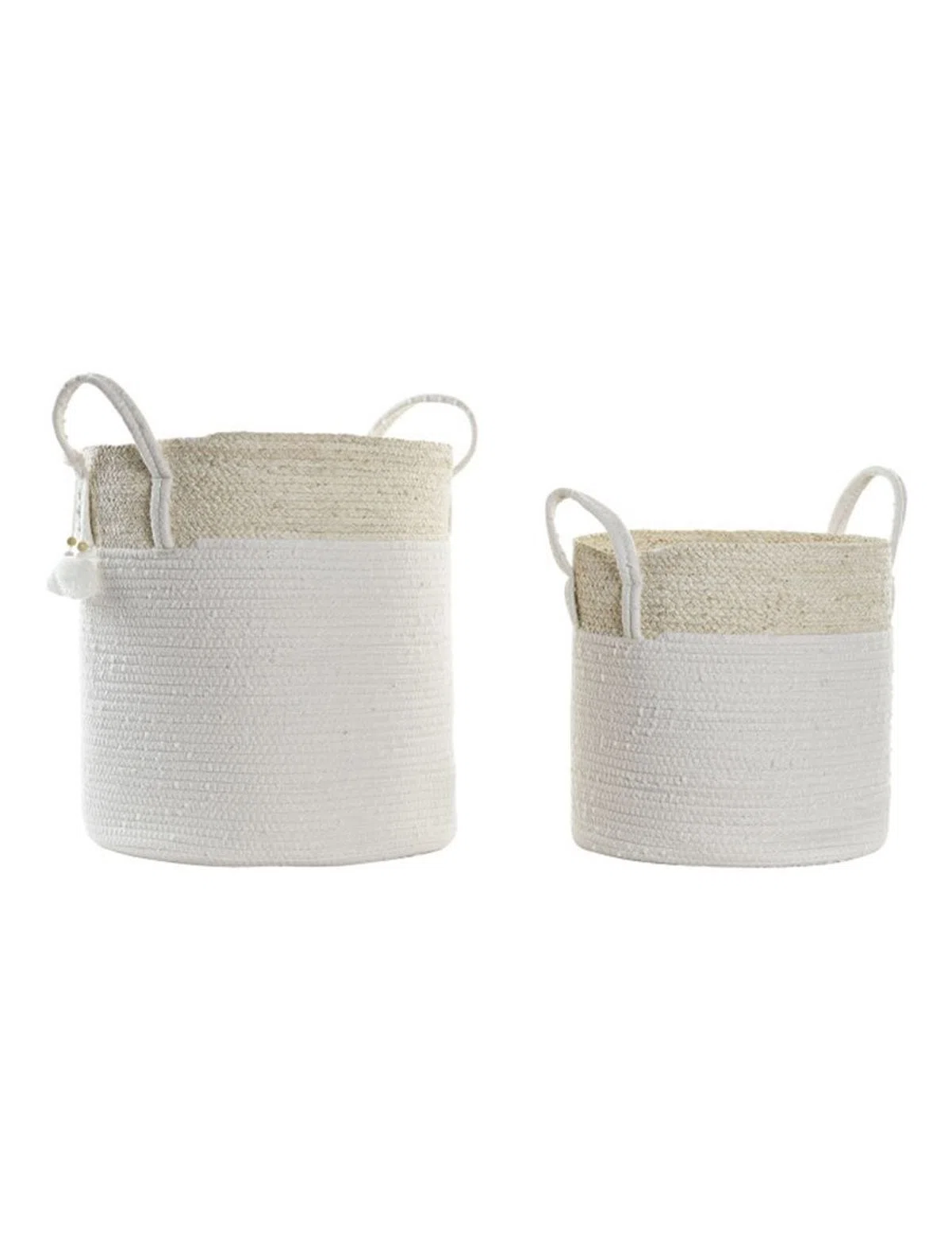 Conjunto de 2 Cestos Branco